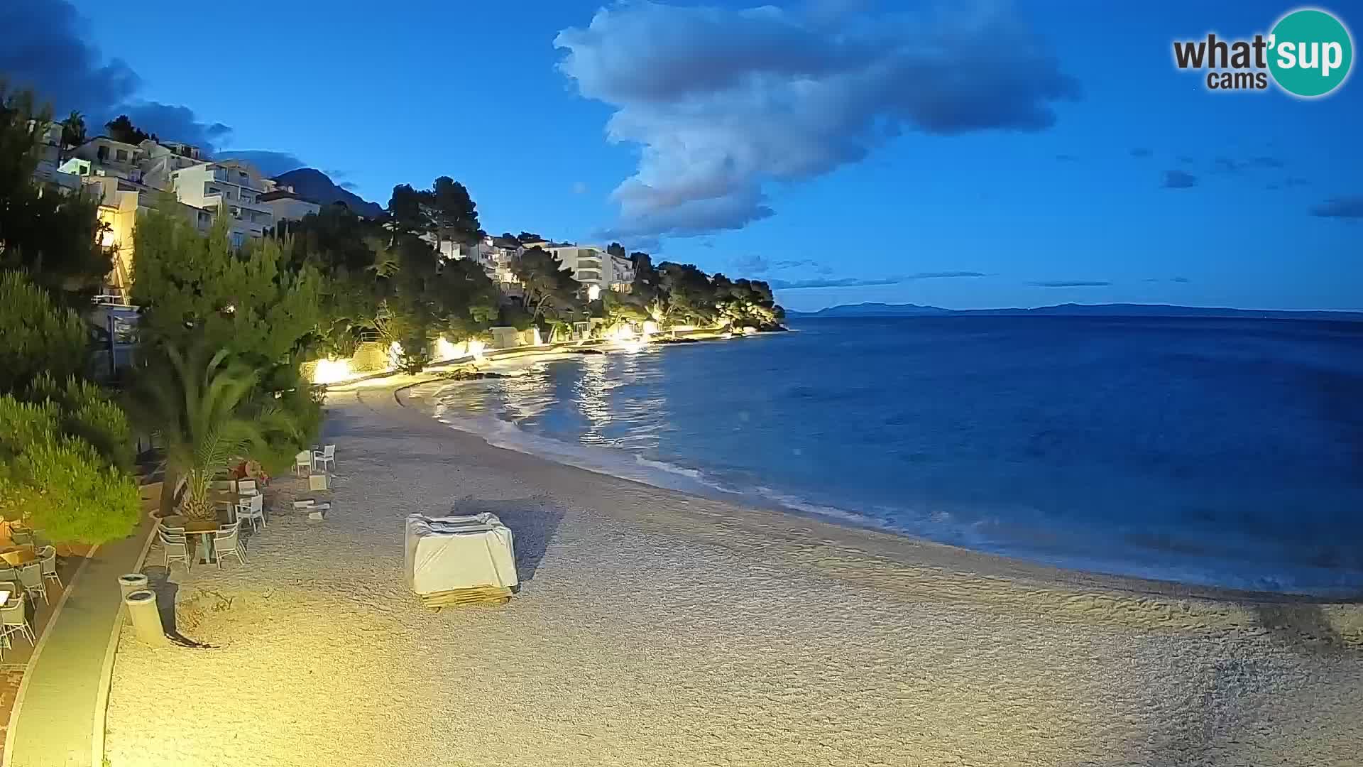 Webcam Playa Lučica Brela – Vista en directo de la costa adriática