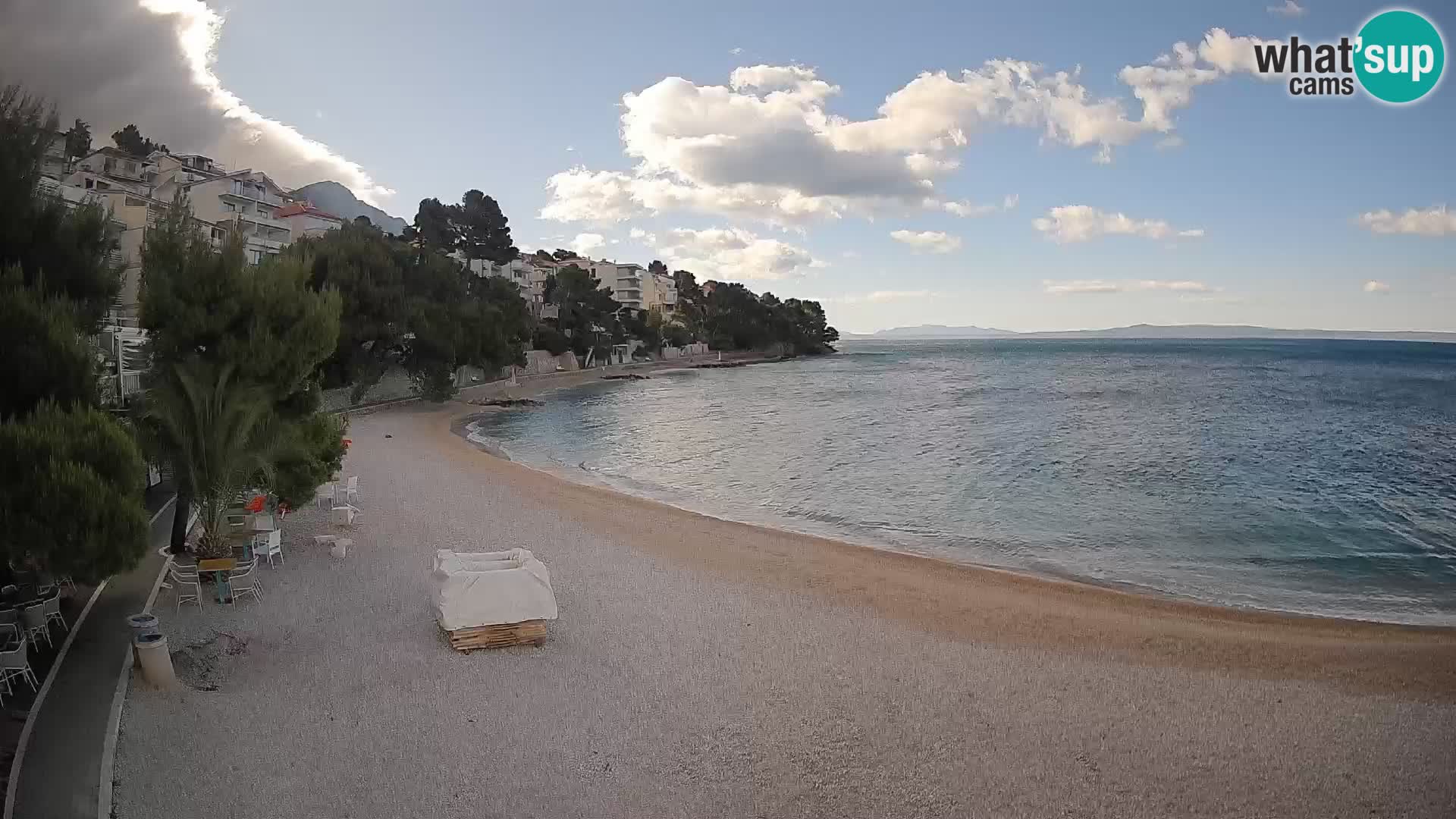 Webcam Spiaggia Lučica Brela – Vista live sulla costa adriatica