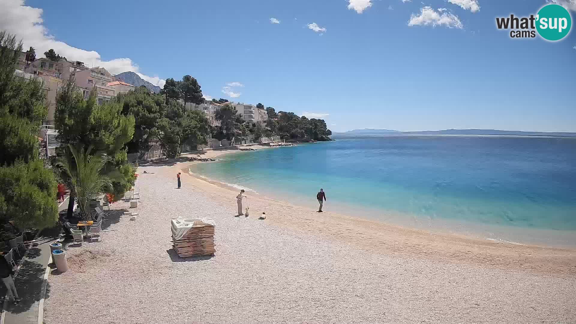 Webcam Lučica Beach Brela – Live View from the Adriatic Coast