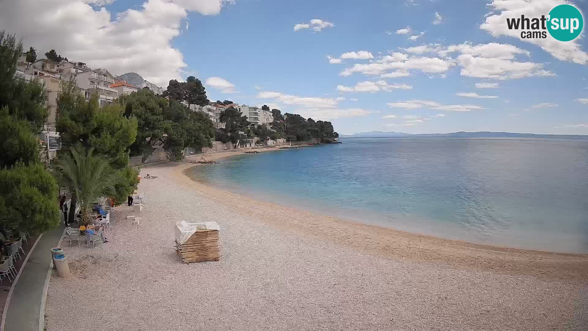 Webcam Spiaggia Lučica Brela – Vista live sulla costa adriatica