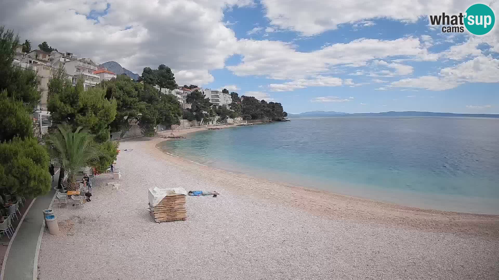 Webcam Lučica Beach Brela – Live View from the Adriatic Coast