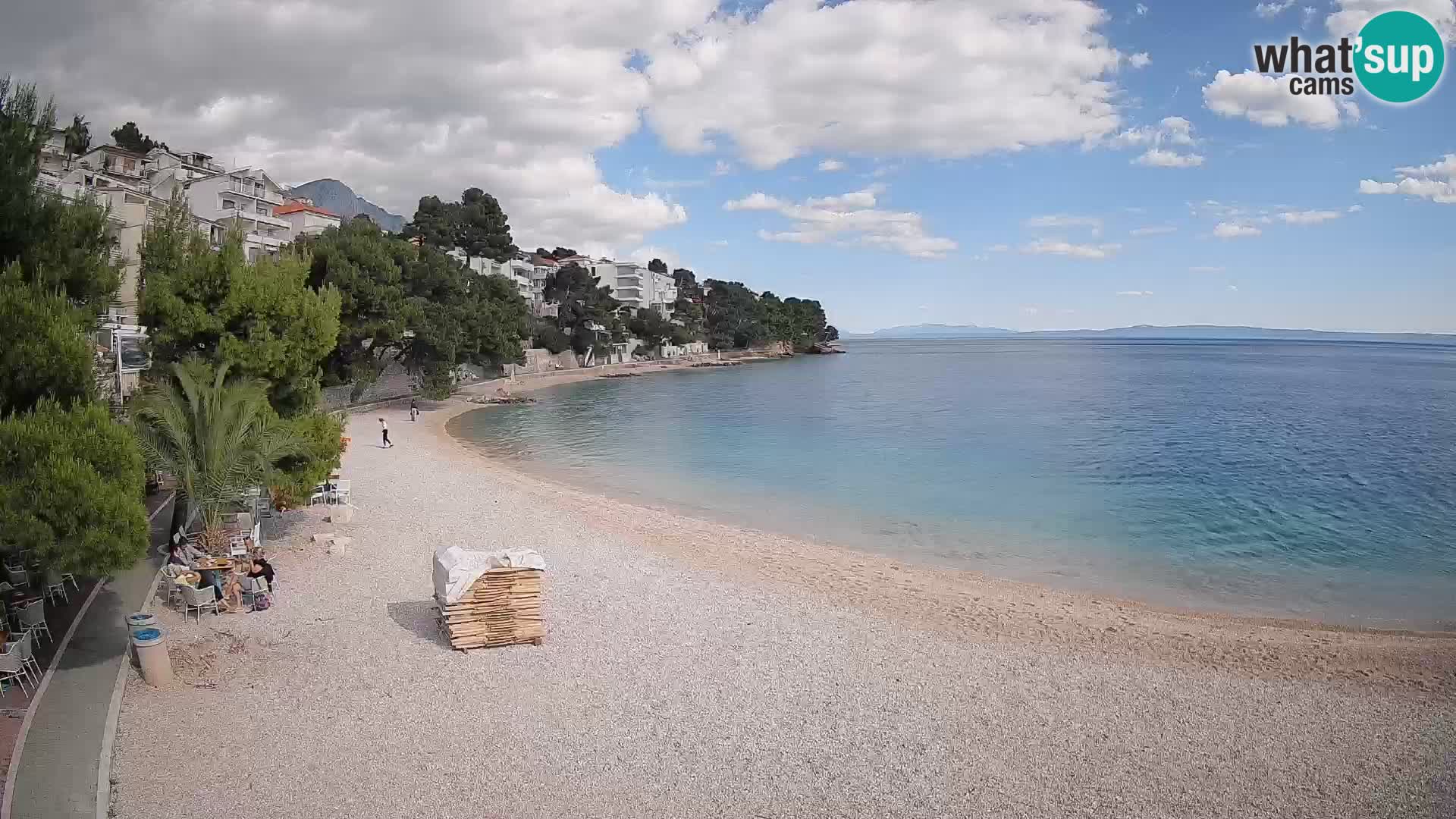 Webcam Plage Lučica Brela – Vue en direct sur la côte adriatique