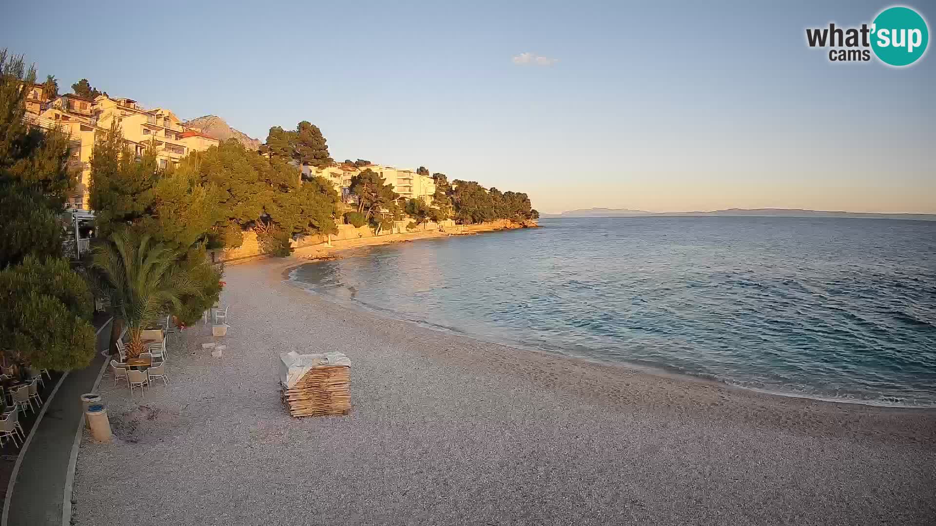 Webcam Playa Lučica Brela – Vista en directo de la costa adriática