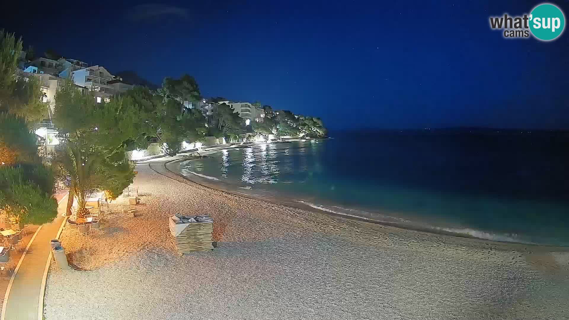 Webcam Lučica Beach Brela – Live View from the Adriatic Coast