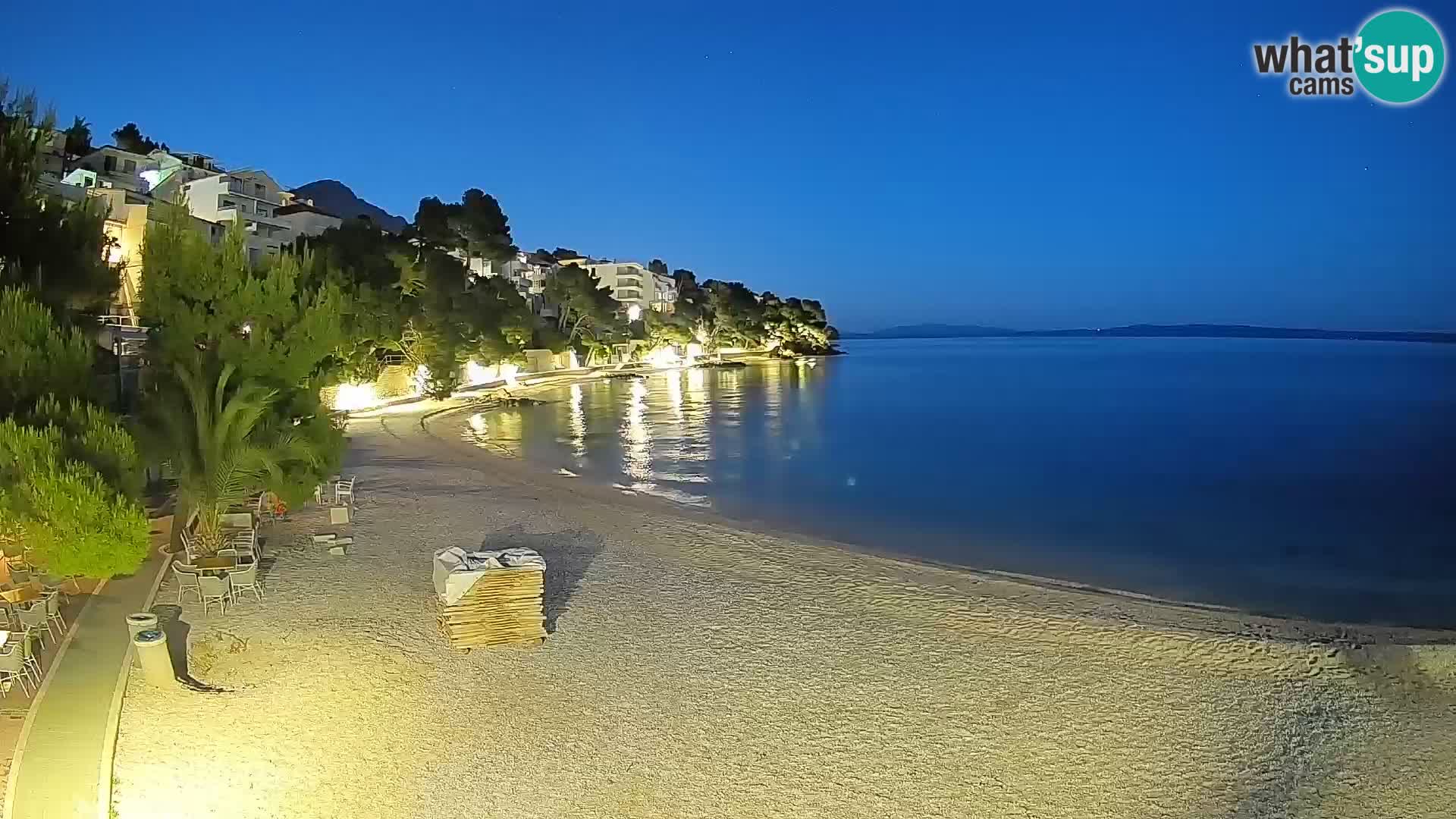 Webcam Spiaggia Lučica Brela – Vista live sulla costa adriatica