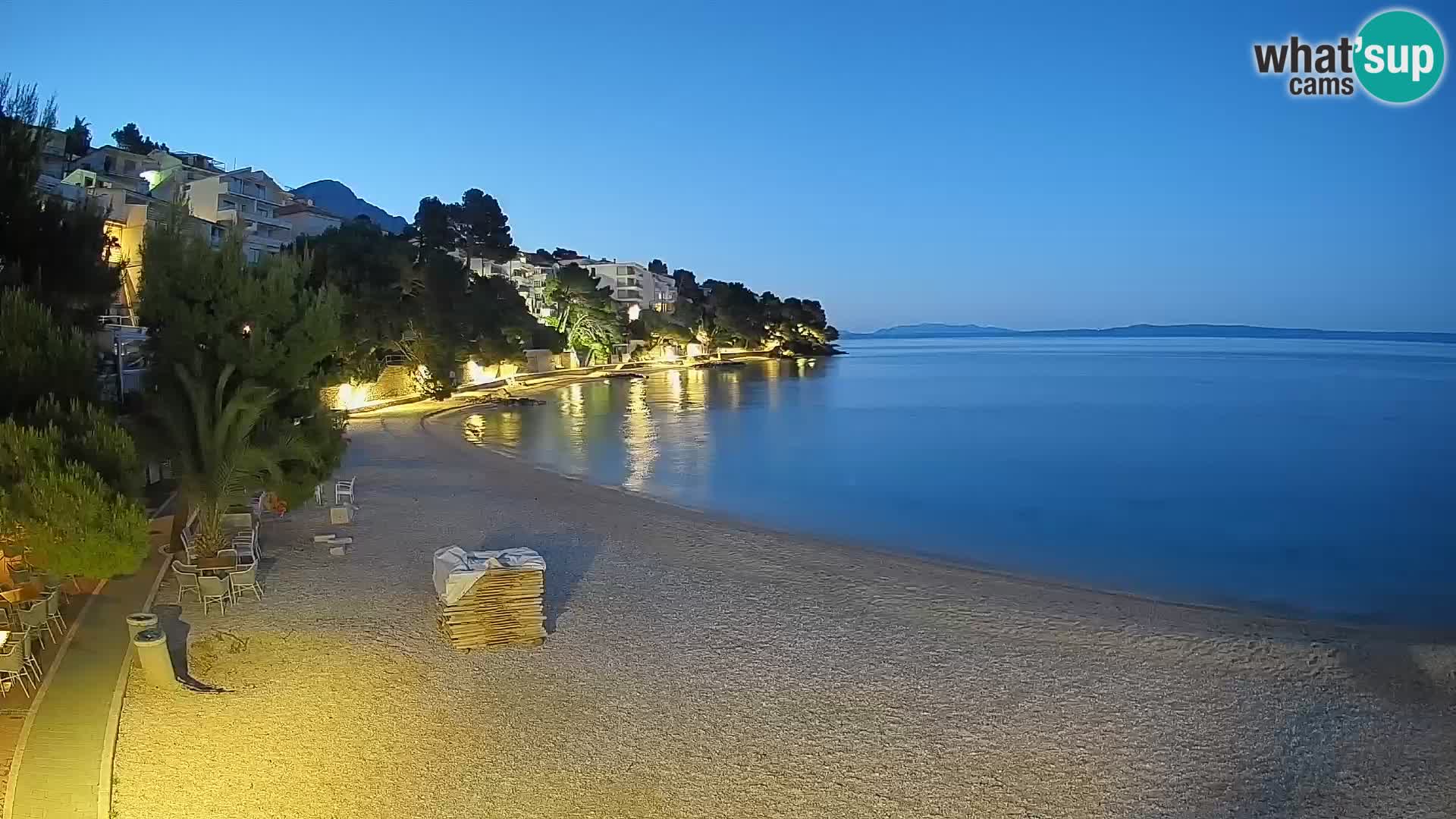 Webcam Playa Lučica Brela – Vista en directo de la costa adriática