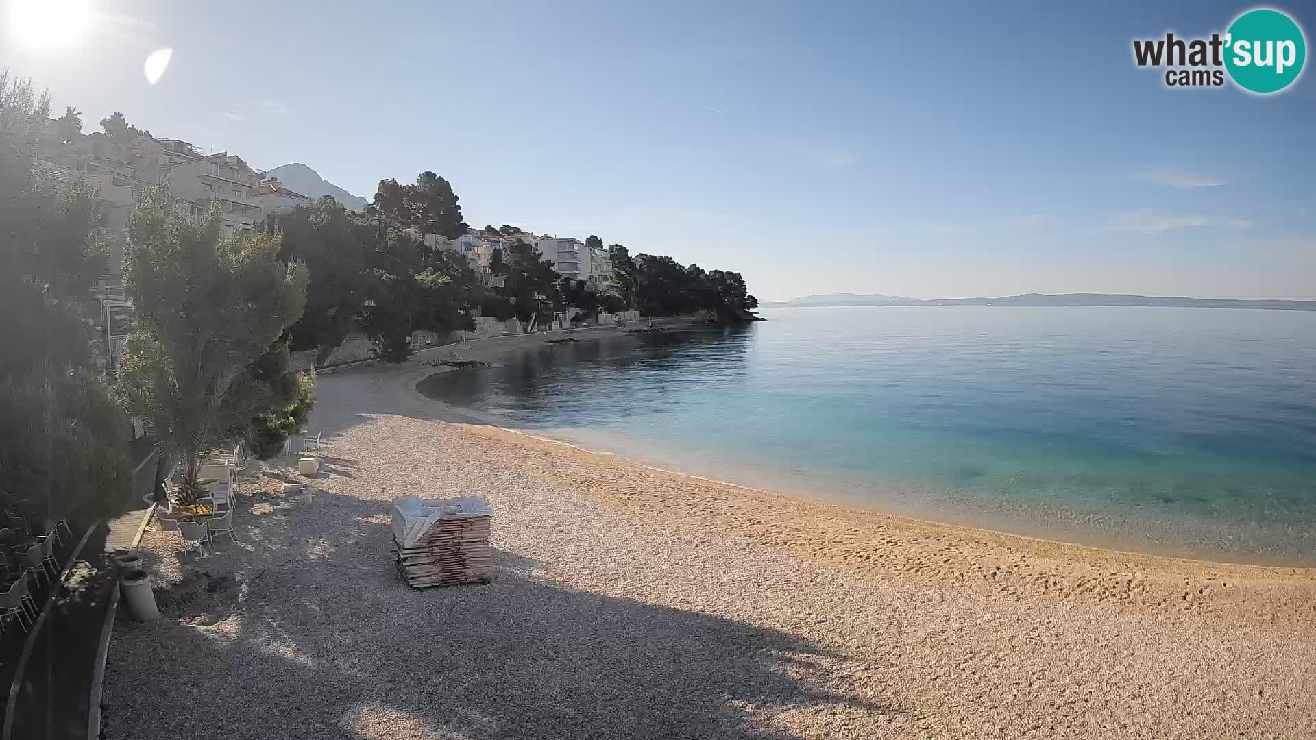 Webcam Spiaggia Lučica Brela – Vista live sulla costa adriatica