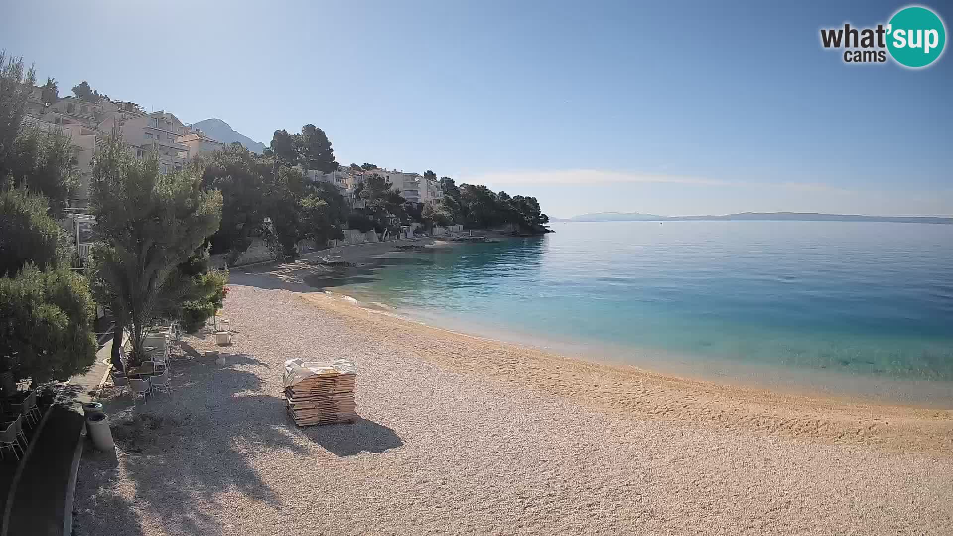Webcam Lučica Beach Brela – Live View from the Adriatic Coast