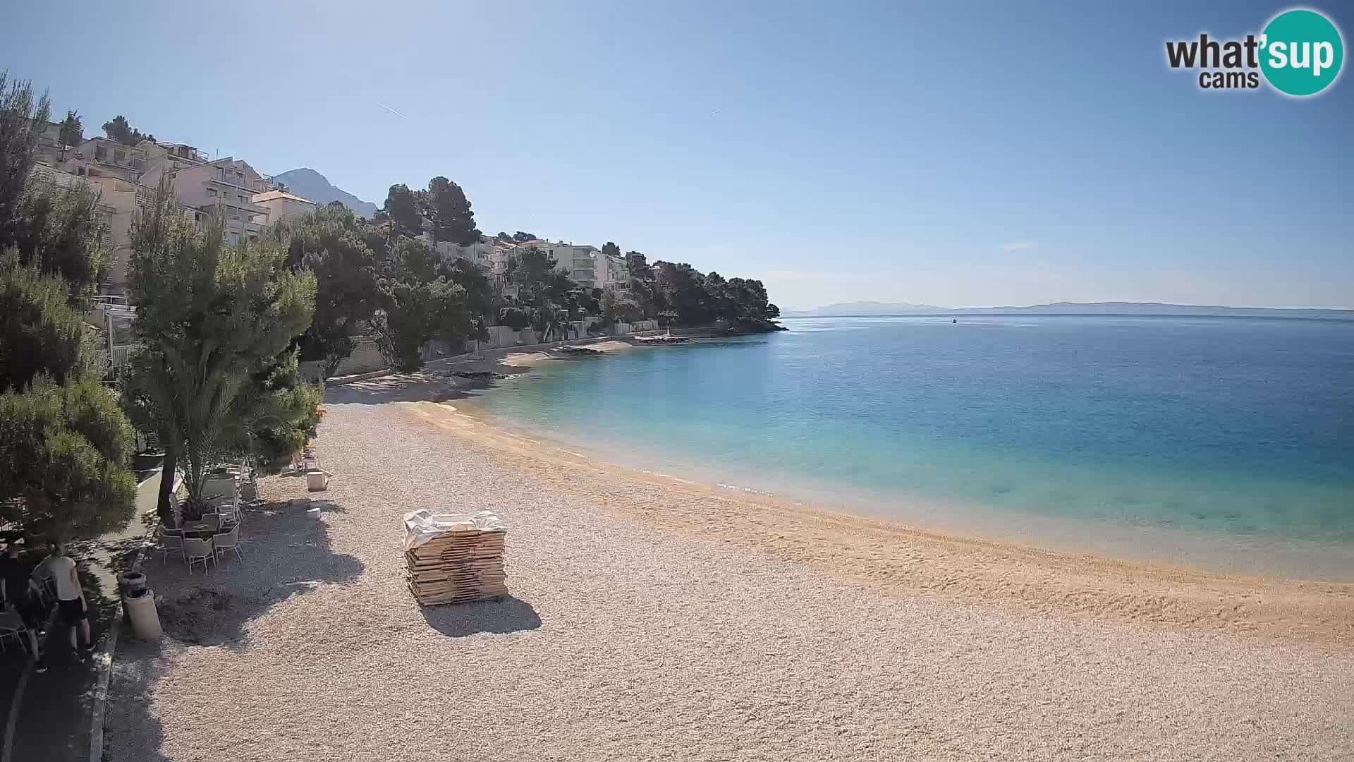Webcam Lučica Beach Brela – Live View from the Adriatic Coast