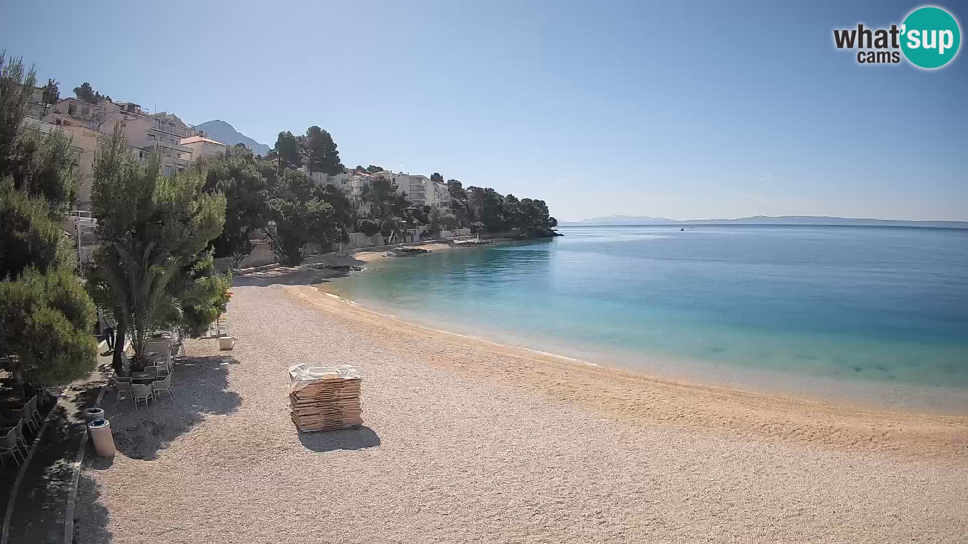 Webcam Lučica Beach Brela – Live View from the Adriatic Coast