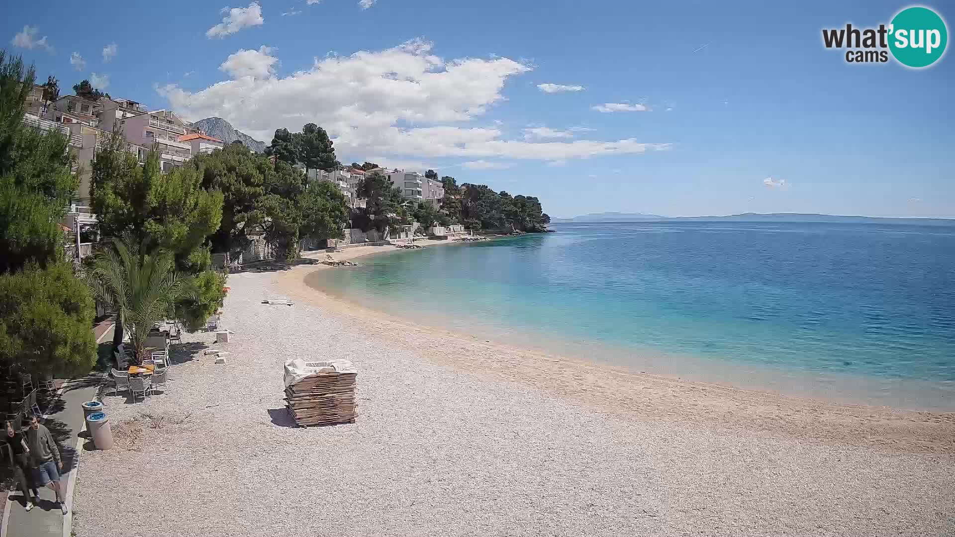 Webcam Playa Lučica Brela – Vista en directo de la costa adriática