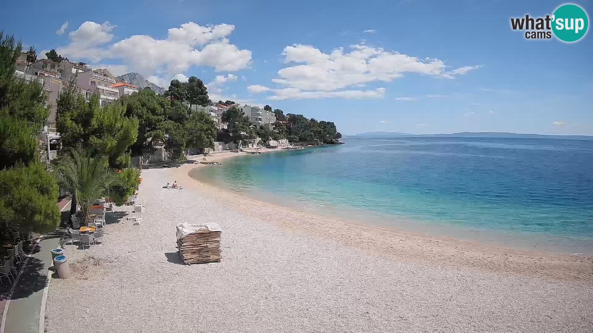 Webcam Lučica Beach Brela – Live View from the Adriatic Coast
