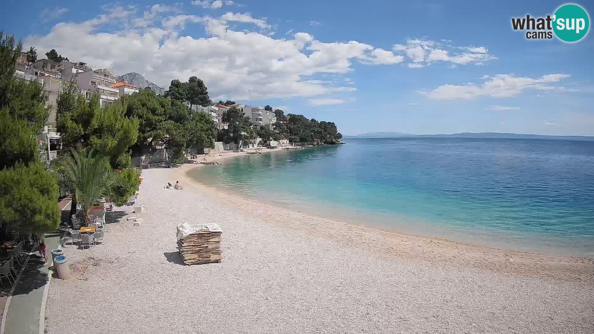 Webcam Playa Lučica Brela – Vista en directo de la costa adriática
