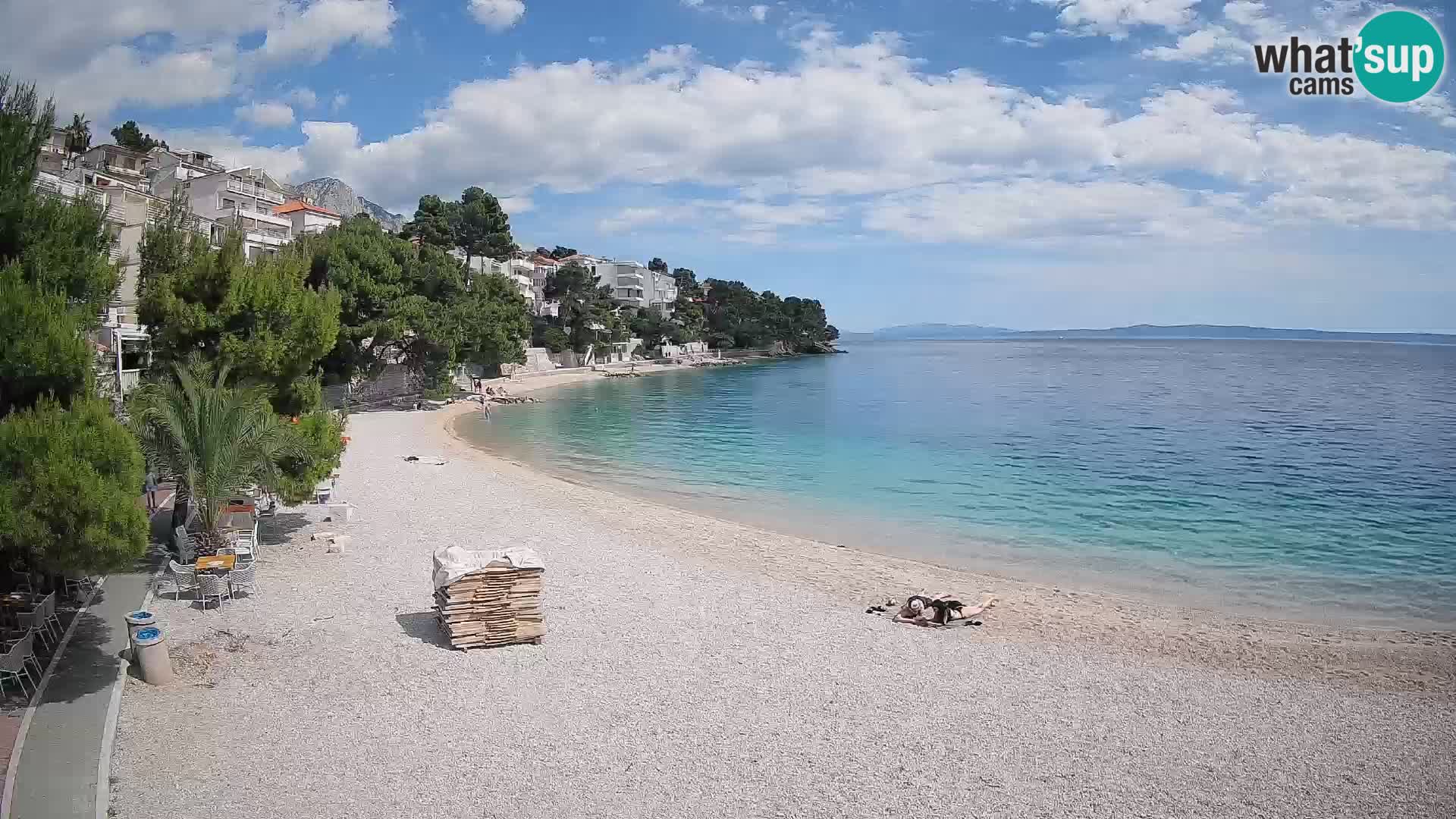 Webcam Lučica Beach Brela – Live View from the Adriatic Coast