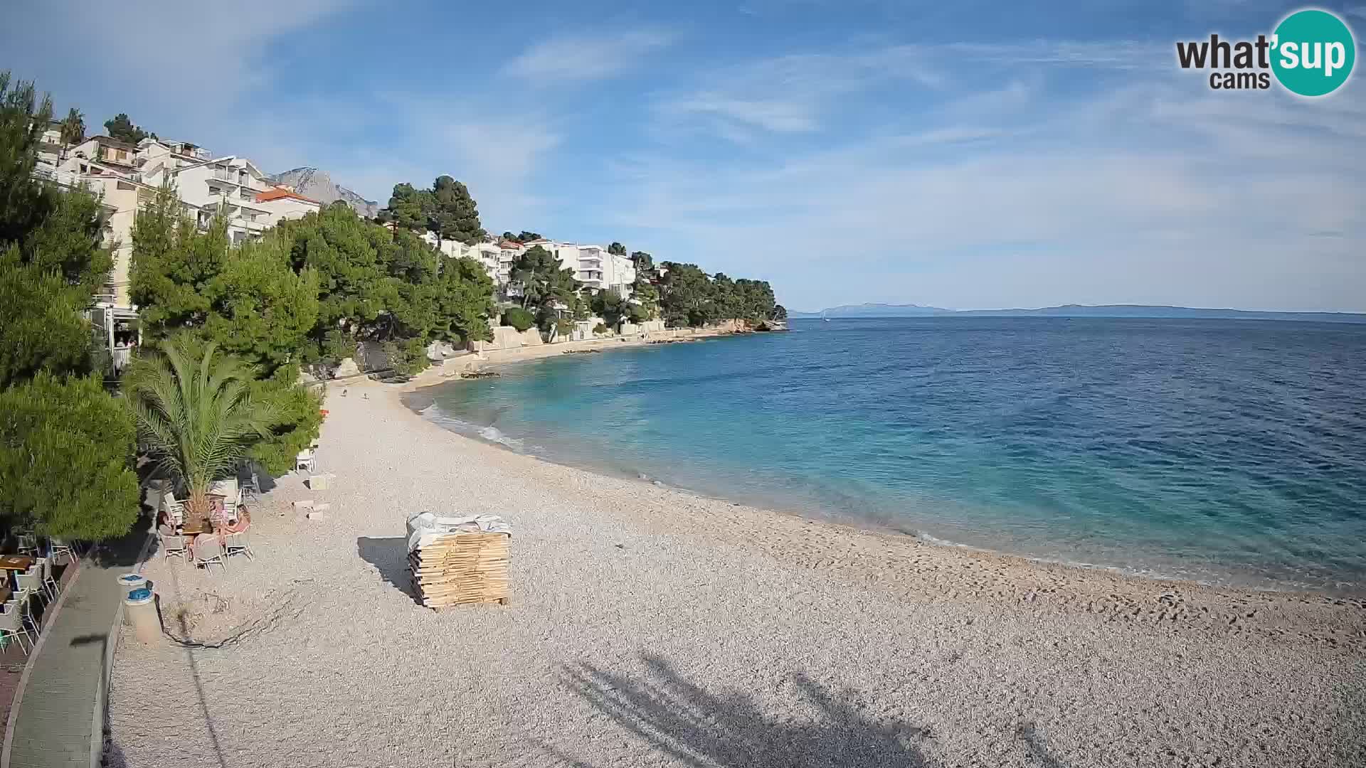Webcam Spiaggia Lučica Brela – Vista live sulla costa adriatica
