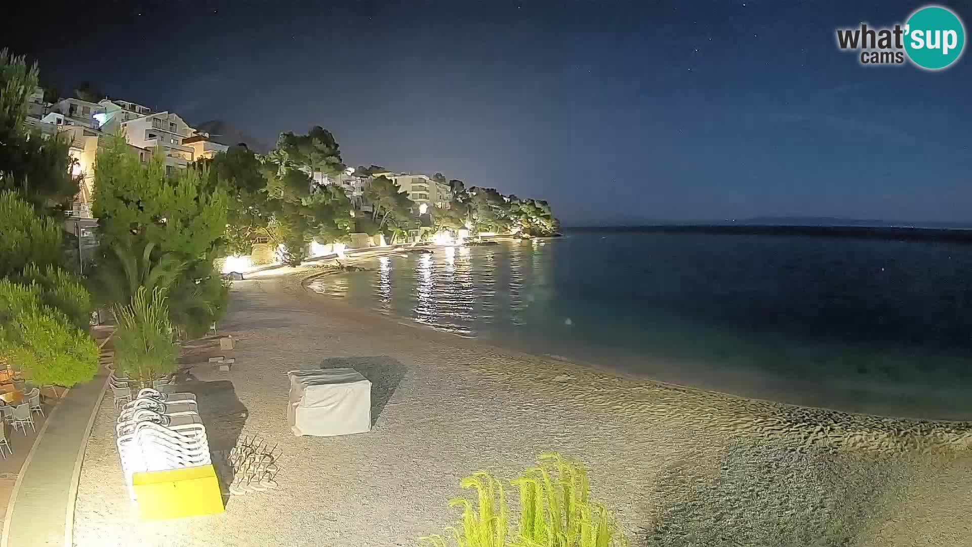 Spletna kamera Plaža Lučica Brela – Pogled v živo na Jadransko obalo