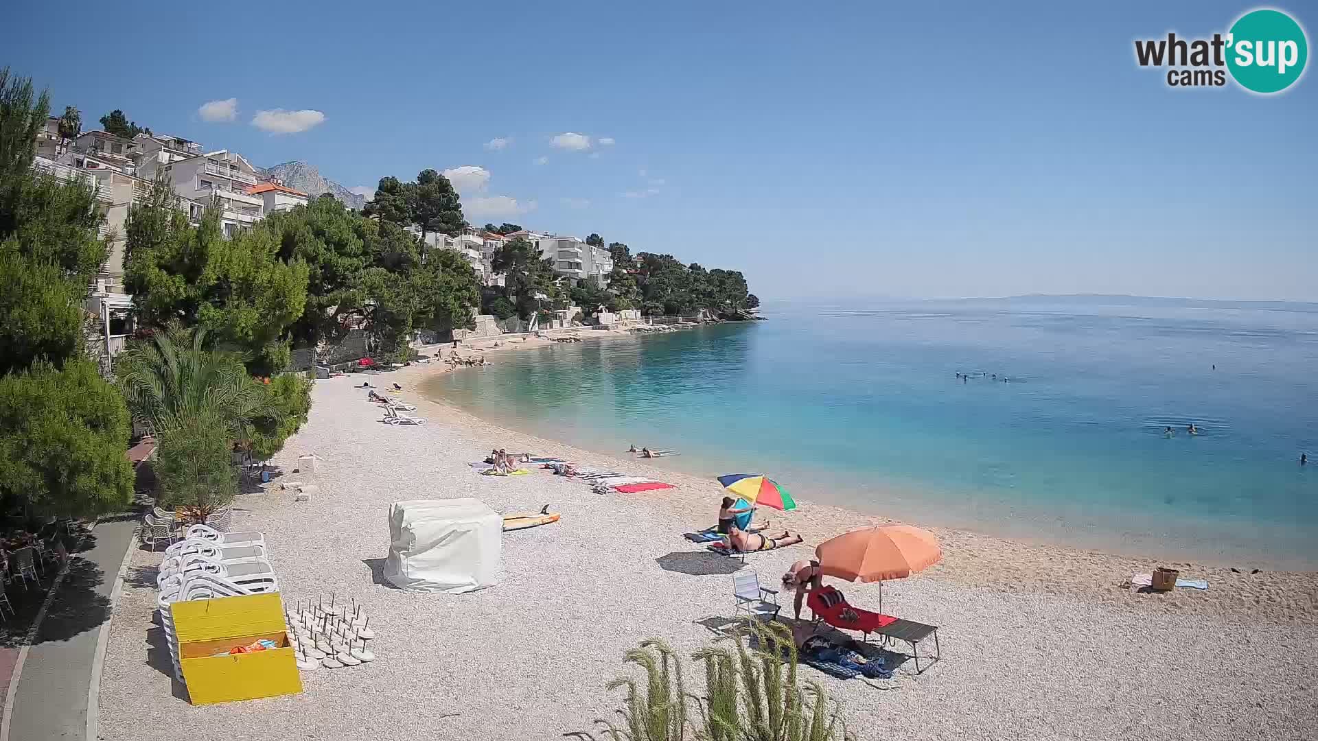 Webcam Lučica Beach Brela – Live View from the Adriatic Coast