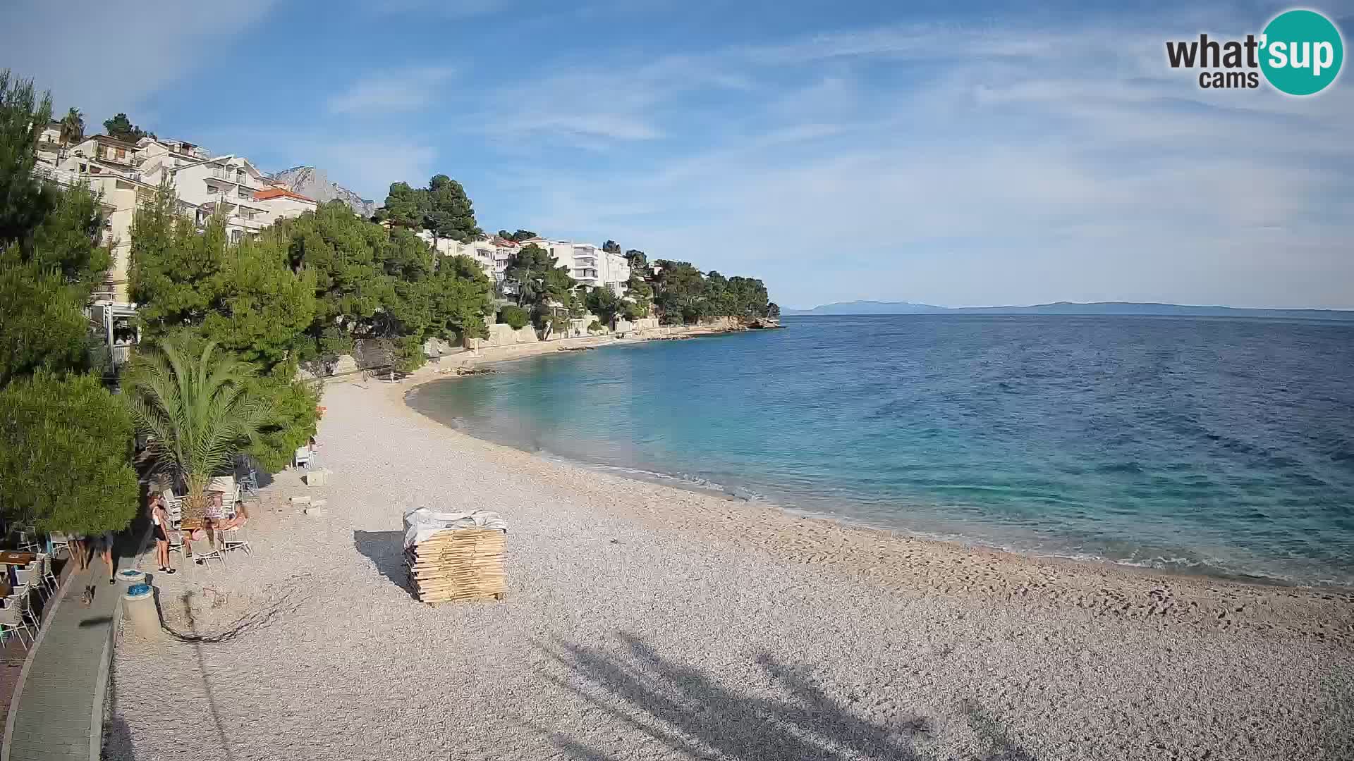 Webcam Playa Lučica Brela – Vista en directo de la costa adriática