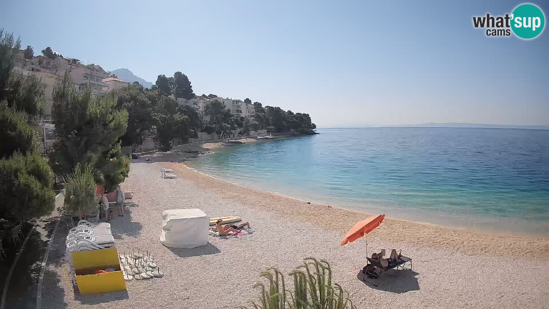 Webcam Playa Lučica Brela – Vista en directo de la costa adriática