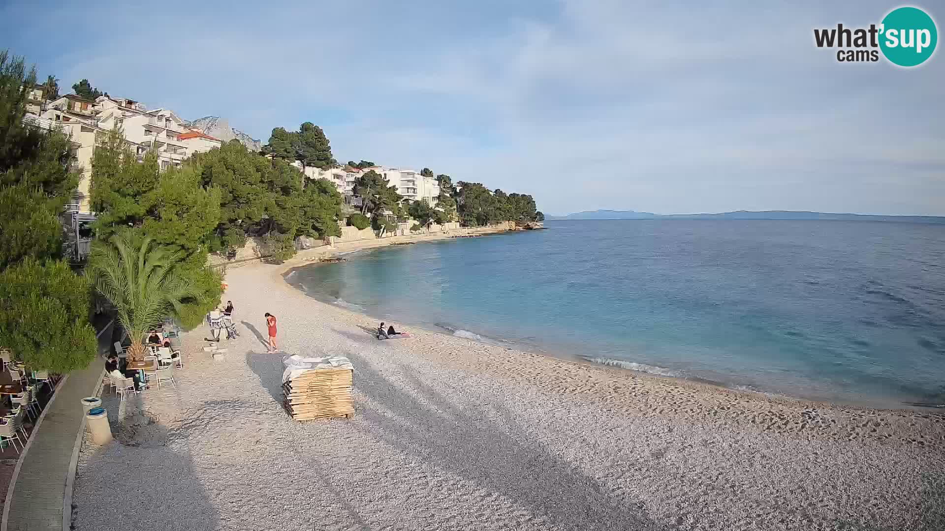 Webcam Spiaggia Lučica Brela – Vista live sulla costa adriatica