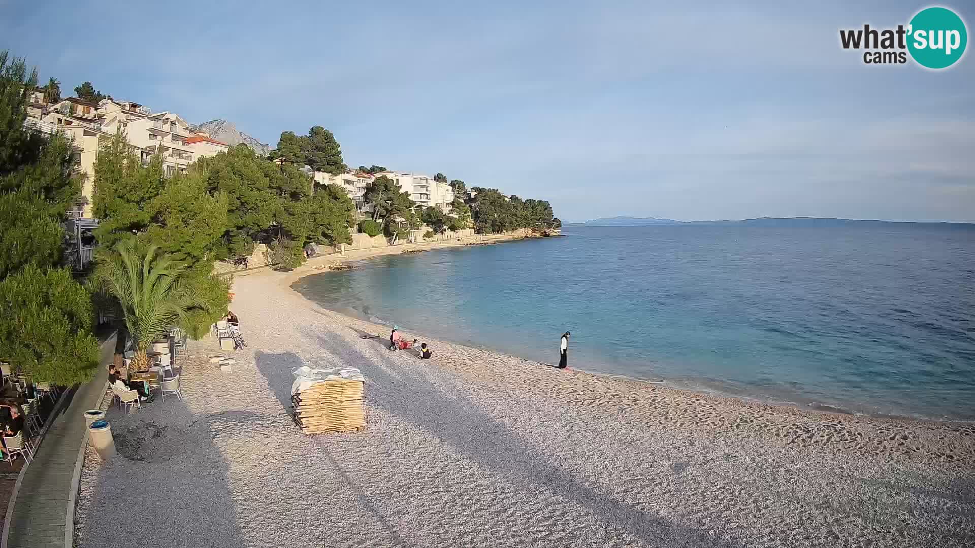 Webcam Spiaggia Lučica Brela – Vista live sulla costa adriatica