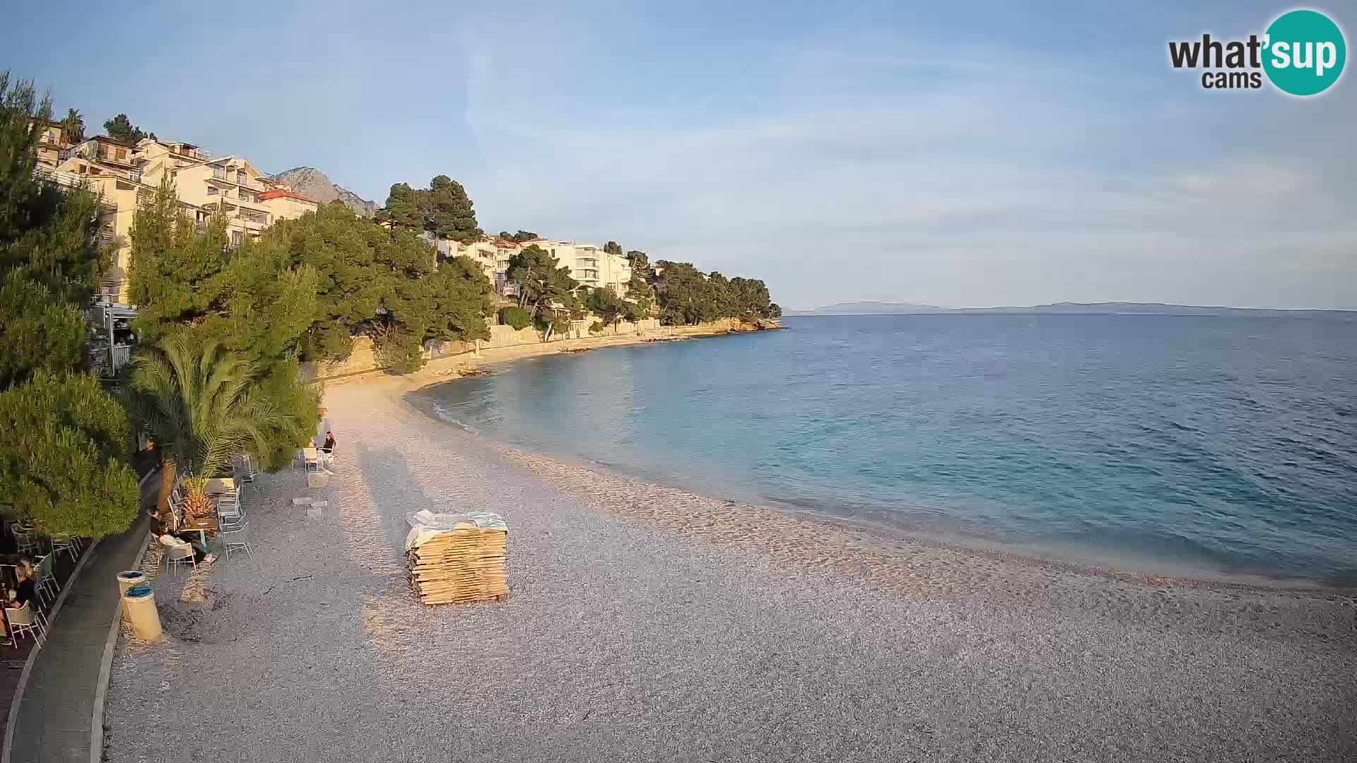Webcam Spiaggia Lučica Brela – Vista live sulla costa adriatica