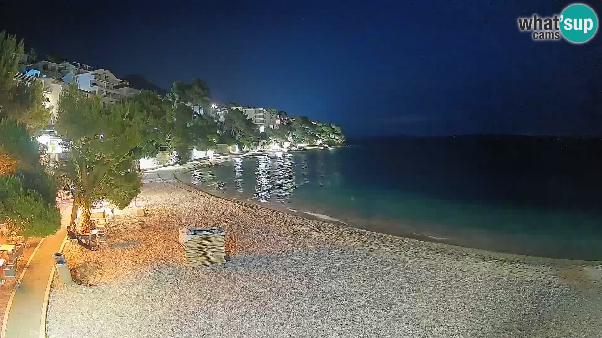 Webcam Playa Lučica Brela – Vista en directo de la costa adriática