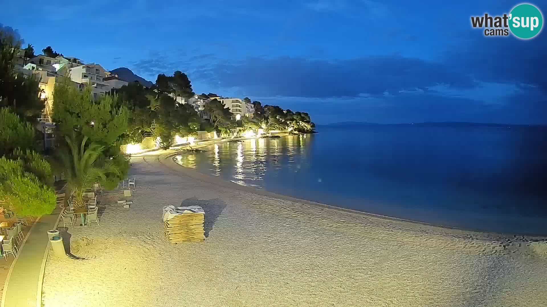 Webcam Spiaggia Lučica Brela – Vista live sulla costa adriatica