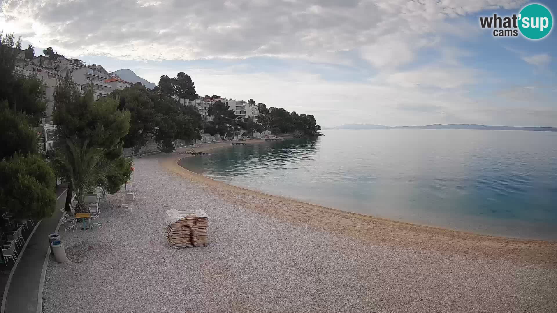 Webcam Lučica Beach Brela – Live View from the Adriatic Coast