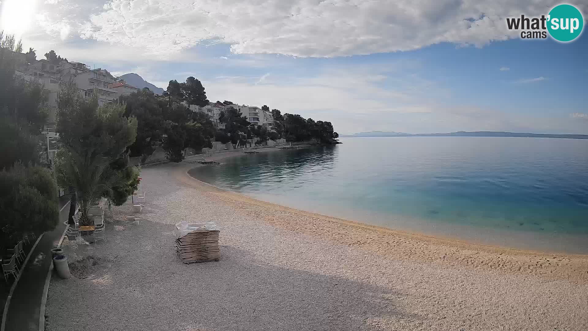 Webcam Playa Lučica Brela – Vista en directo de la costa adriática
