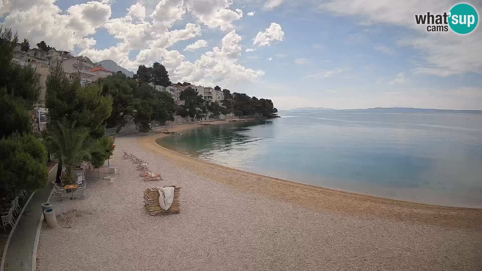 Webcam Spiaggia Lučica Brela – Vista live sulla costa adriatica