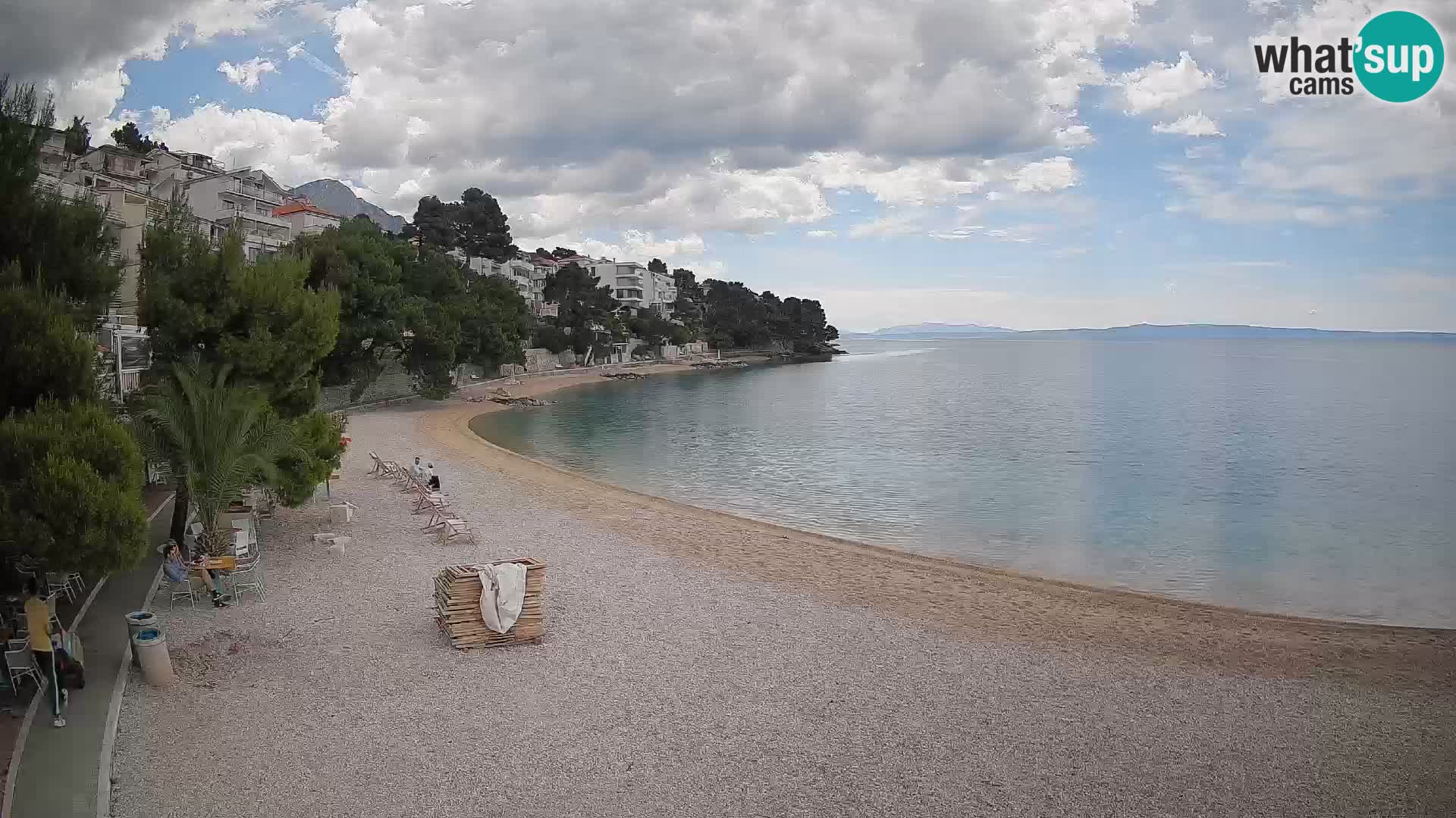 Webcam Plage Lučica Brela – Vue en direct sur la côte adriatique