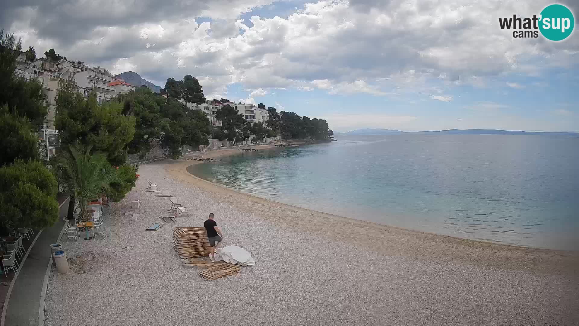 Webcam Playa Lučica Brela – Vista en directo de la costa adriática