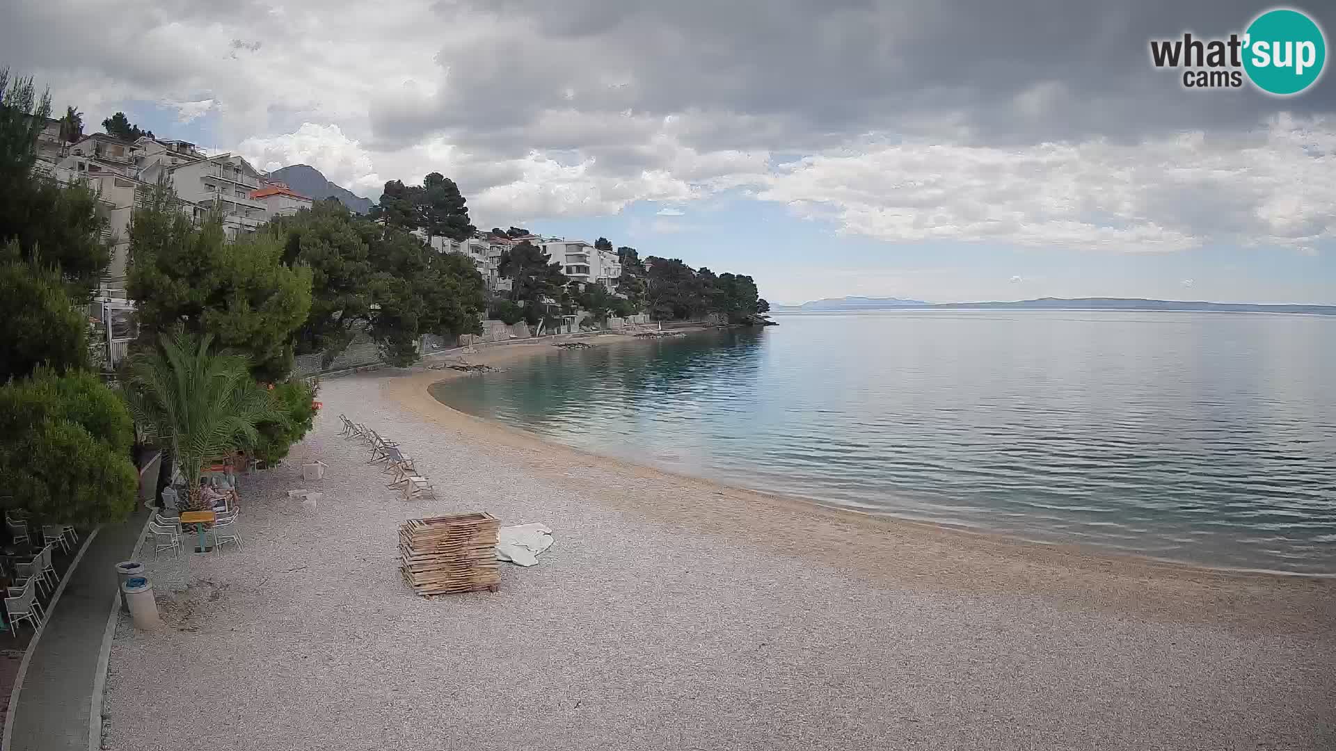 Webcam Playa Lučica Brela – Vista en directo de la costa adriática