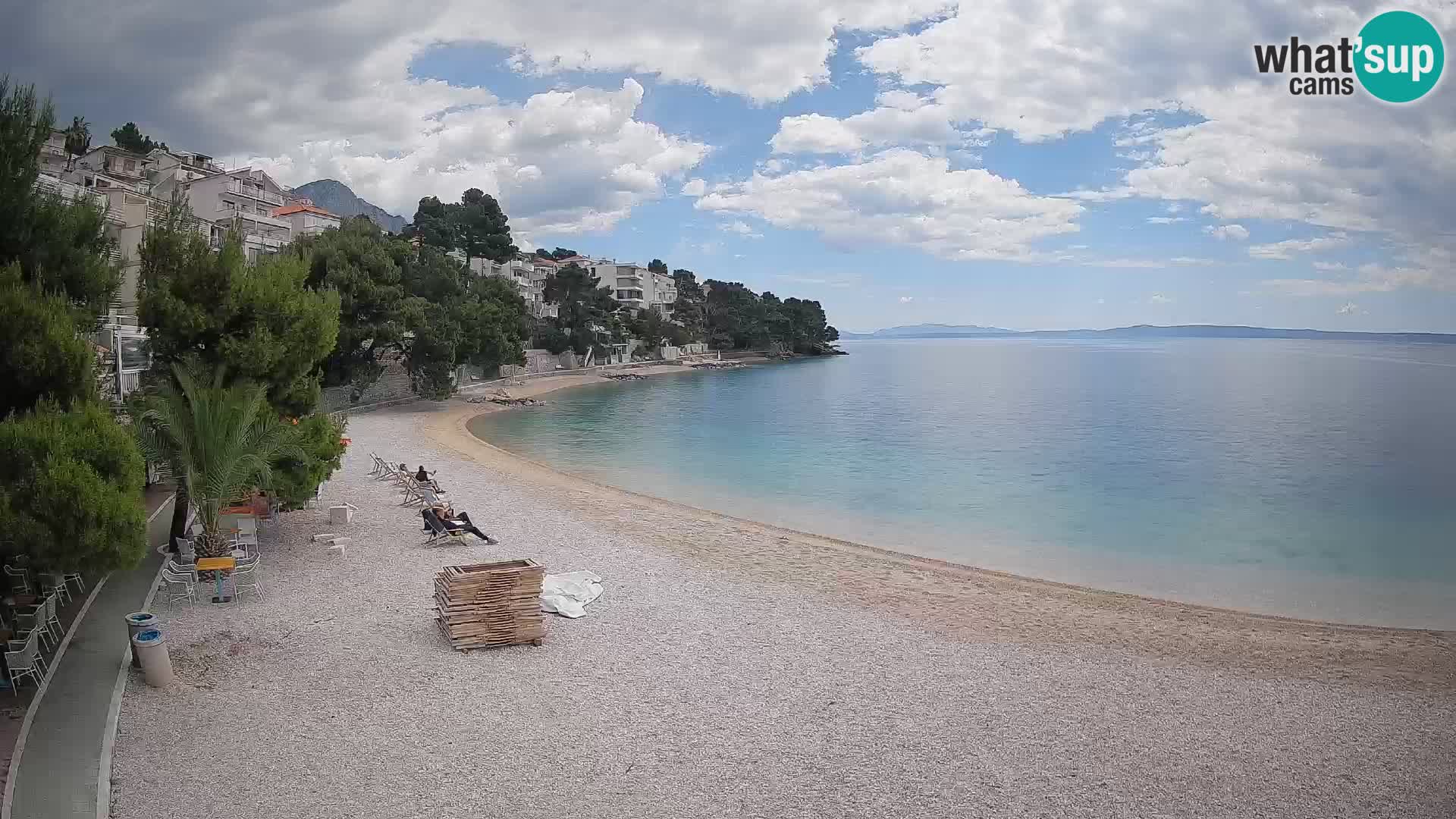 Webcam Spiaggia Lučica Brela – Vista live sulla costa adriatica