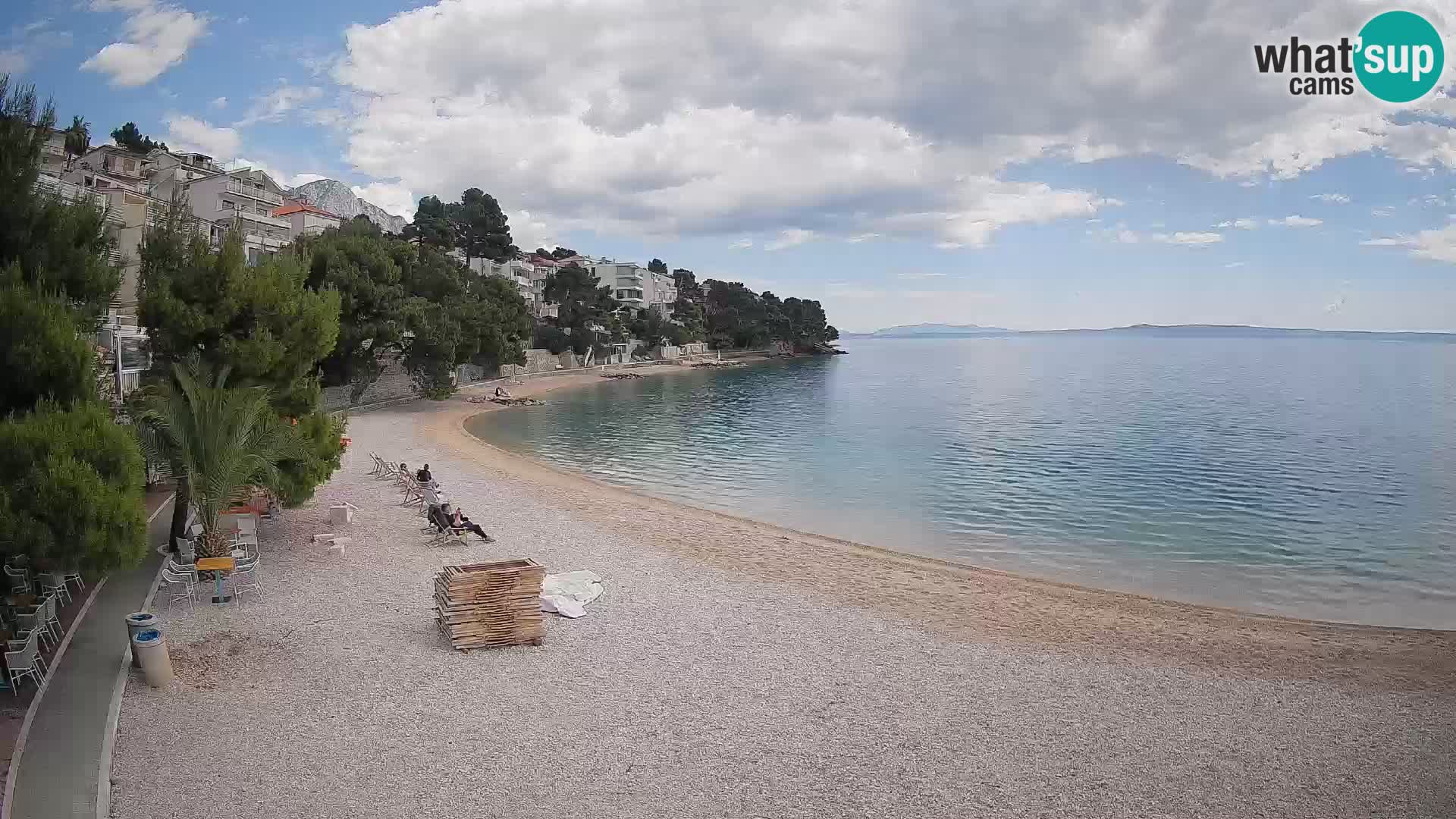 Webcam Spiaggia Lučica Brela – Vista live sulla costa adriatica