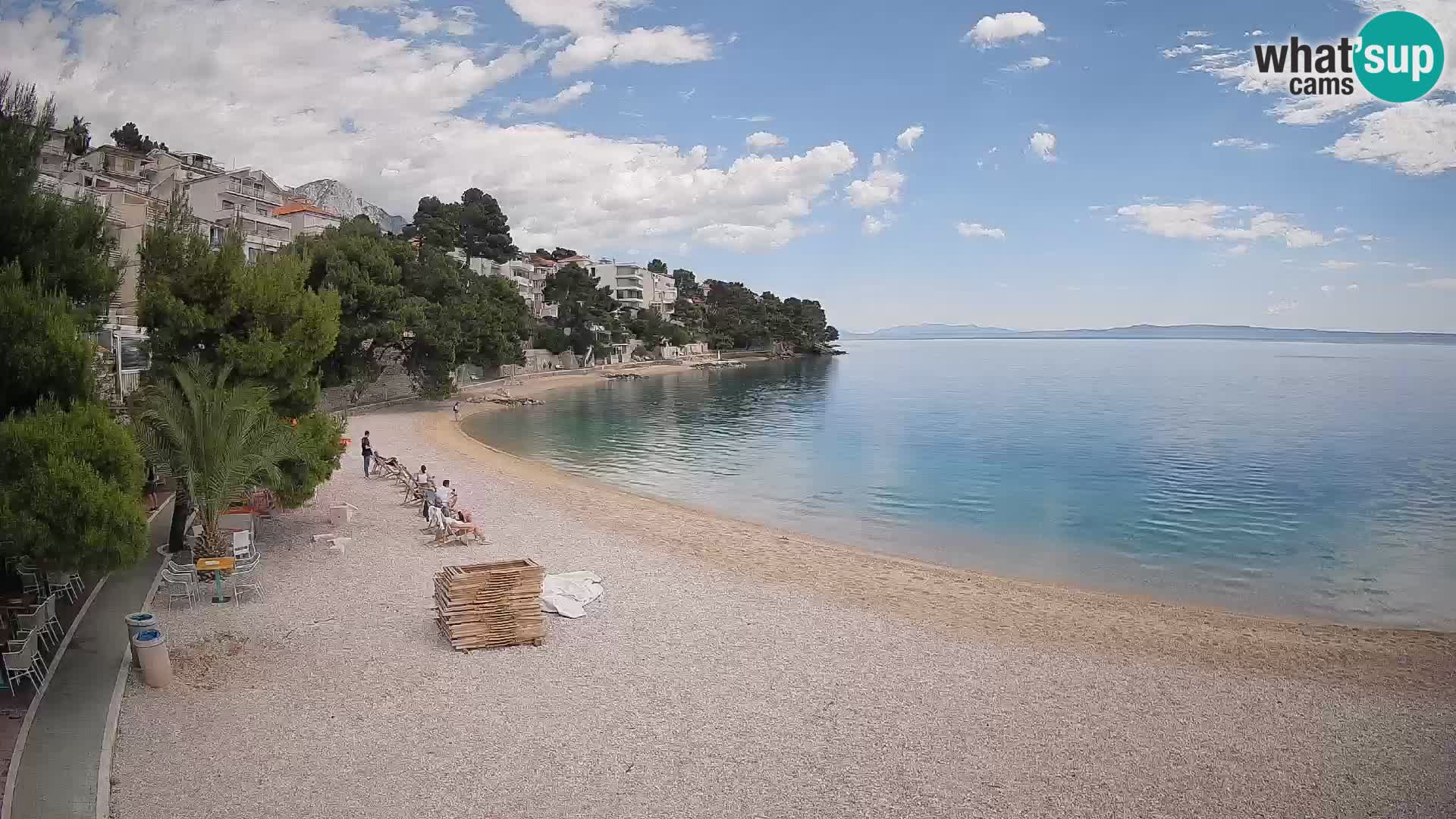 Webcam Lučica Beach Brela – Live View from the Adriatic Coast