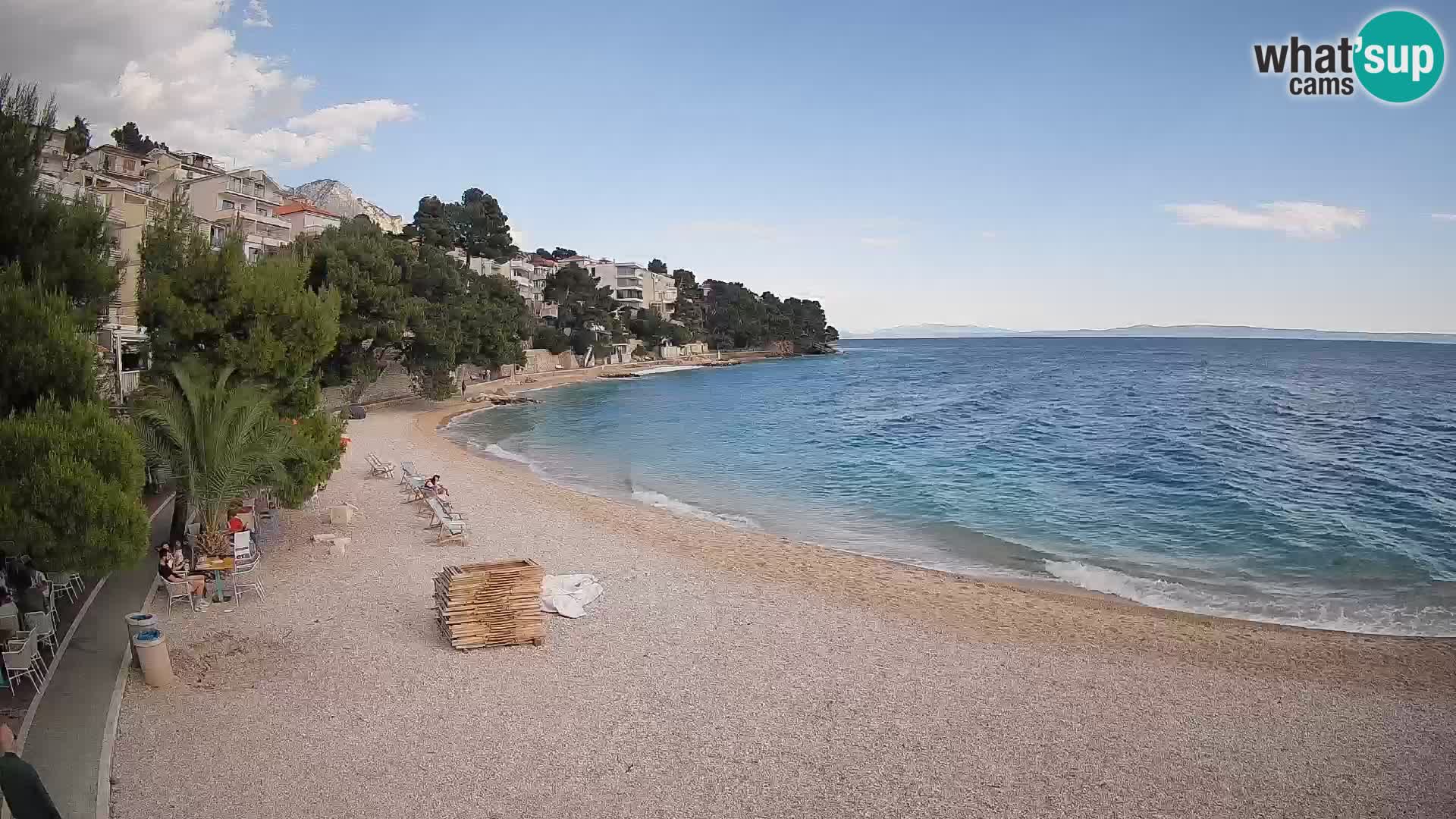 Webcam Playa Lučica Brela – Vista en directo de la costa adriática