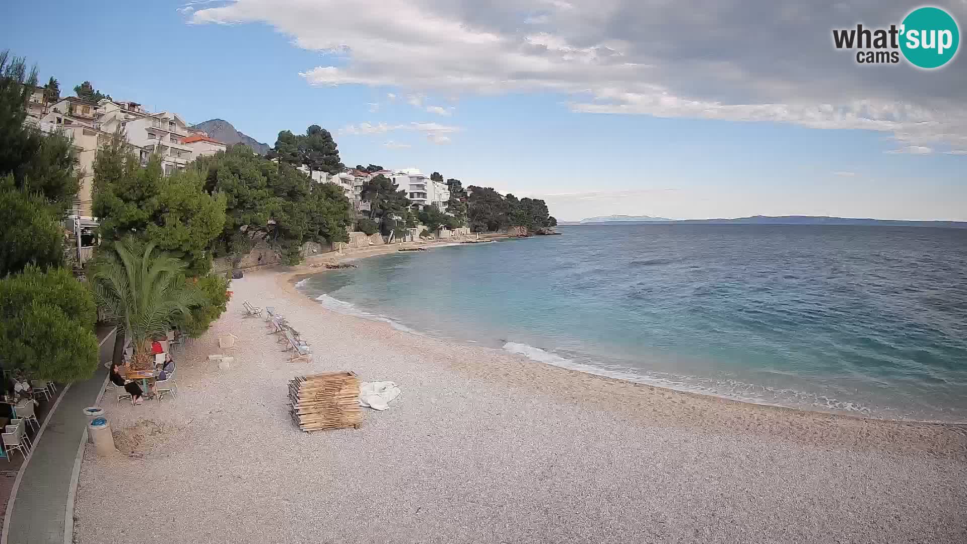 Webcam Playa Lučica Brela – Vista en directo de la costa adriática
