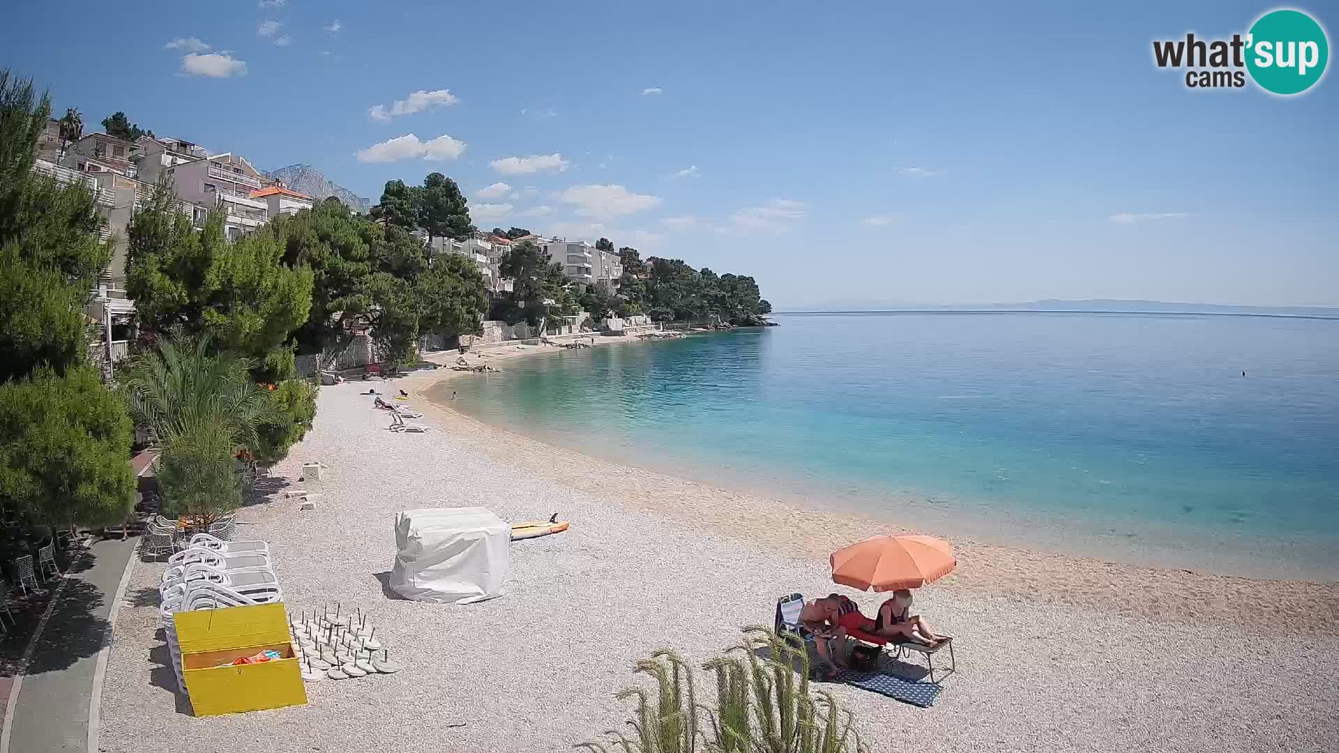 Webcam Lučica Beach Brela – Live View from the Adriatic Coast