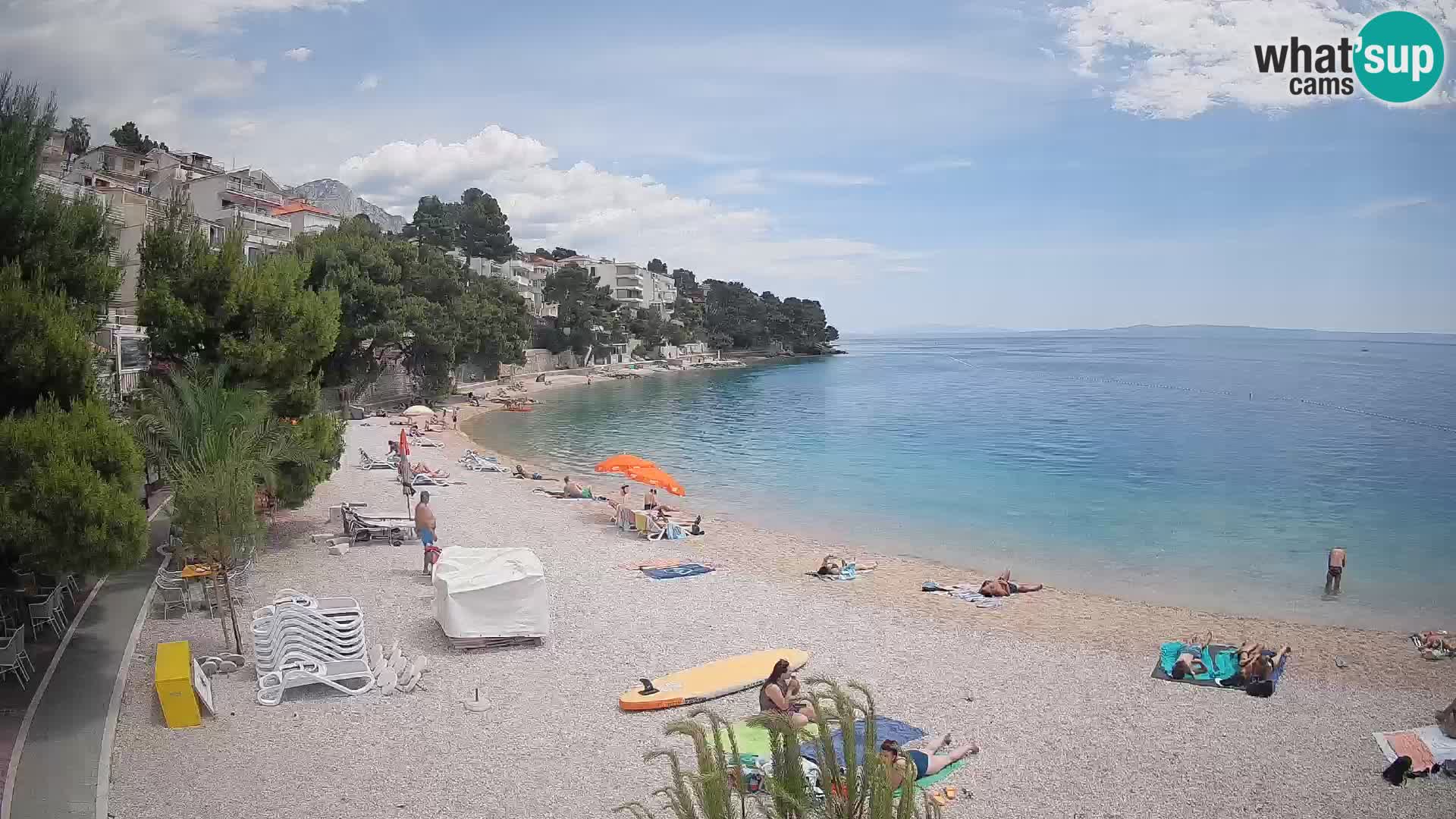 Webcam Lučica Beach Brela – Live View from the Adriatic Coast