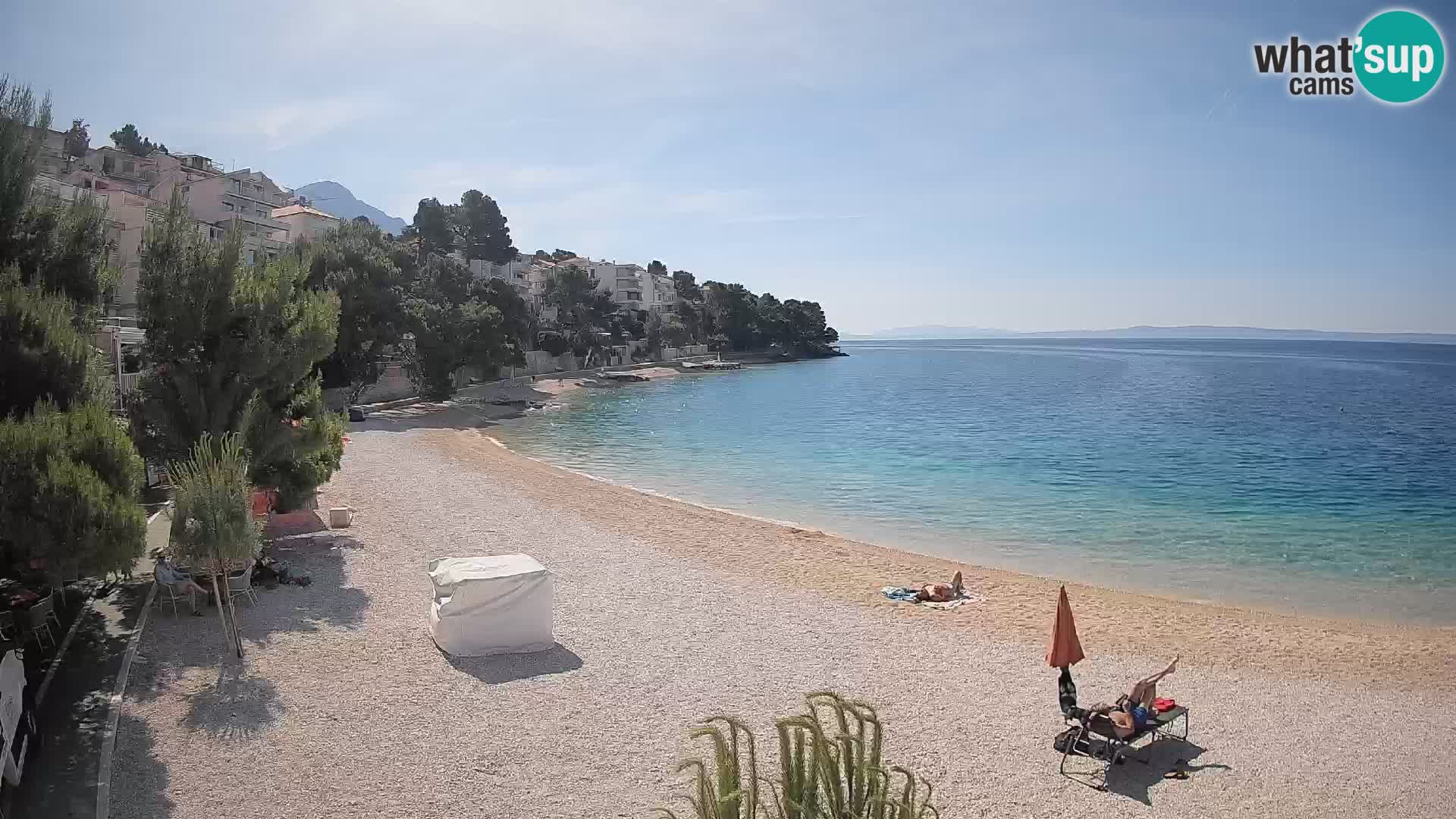 Webcam Spiaggia Lučica Brela – Vista live sulla costa adriatica