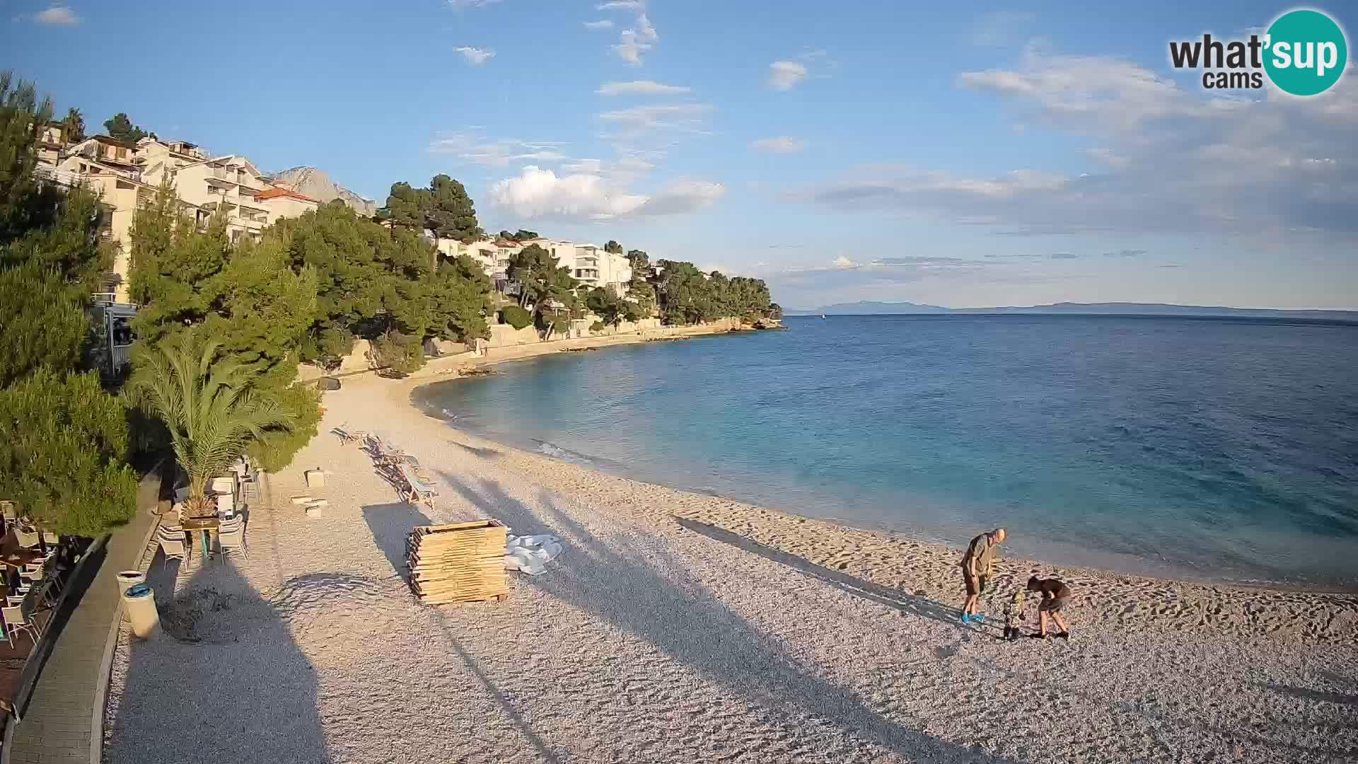 Webcam Spiaggia Lučica Brela – Vista live sulla costa adriatica