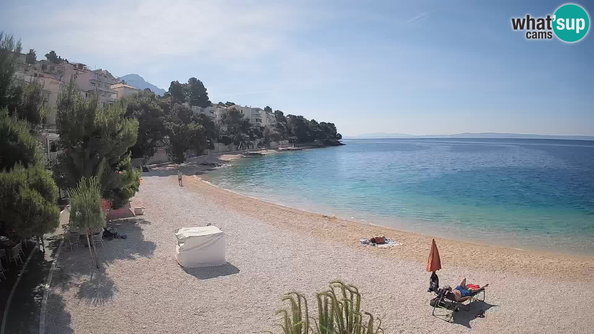 Webcam Playa Lučica Brela – Vista en directo de la costa adriática