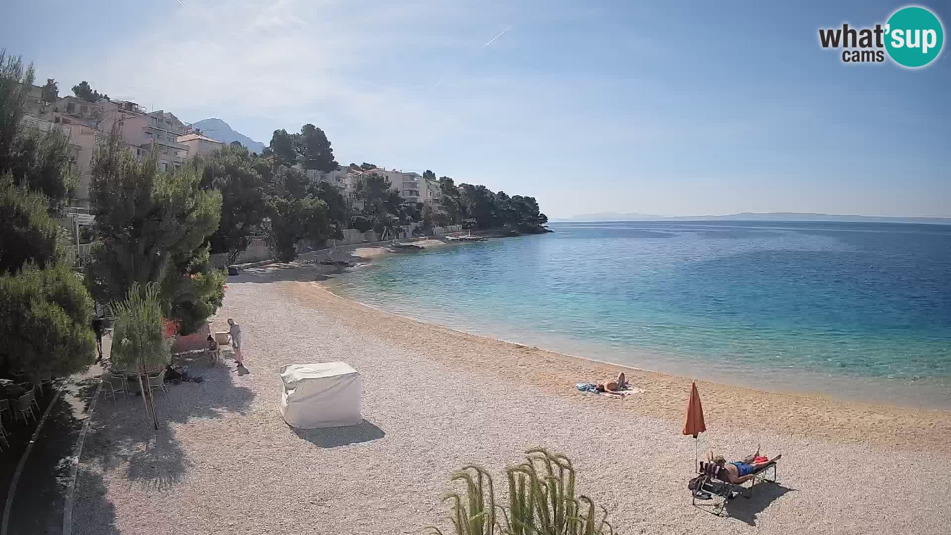 Webcam Playa Lučica Brela – Vista en directo de la costa adriática