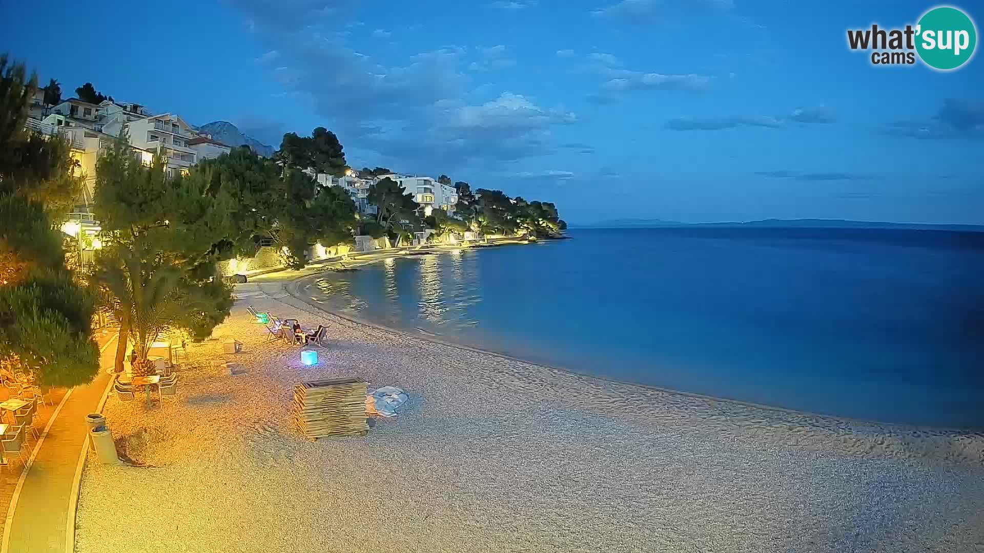 Webcam Lučica Beach Brela – Live View from the Adriatic Coast