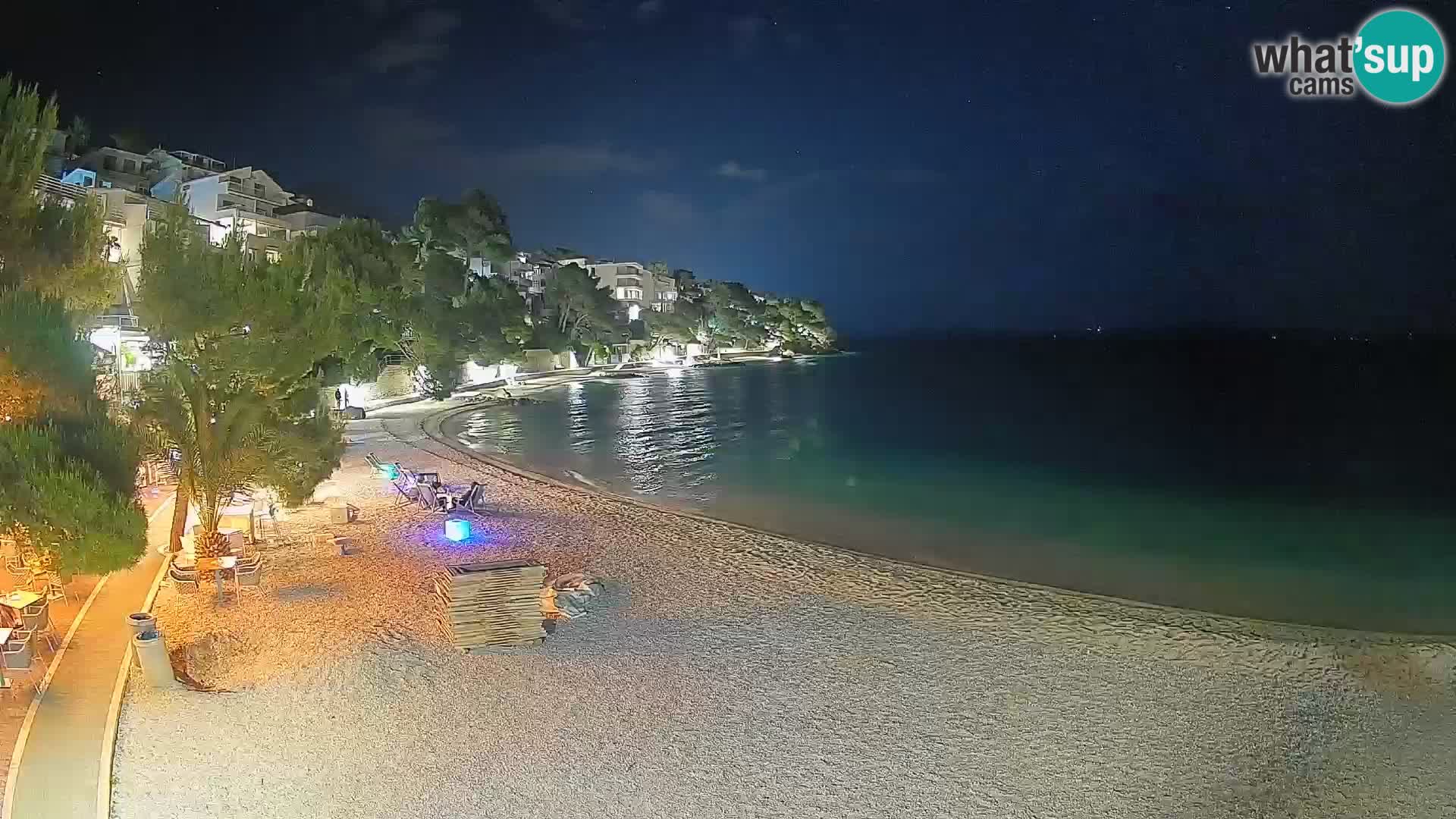Webcam Lučica Beach Brela – Live View from the Adriatic Coast