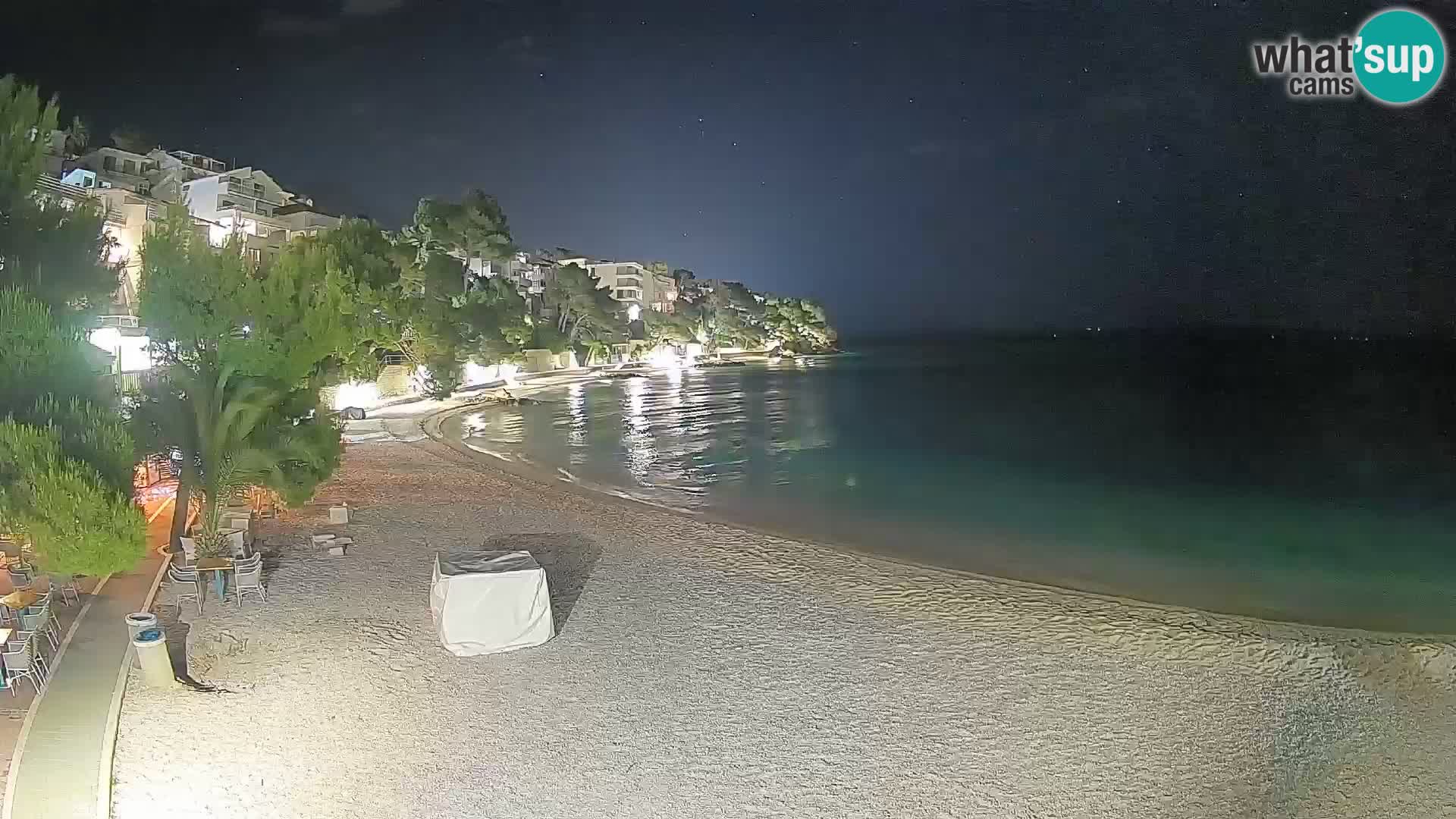 Webcam Playa Lučica Brela – Vista en directo de la costa adriática