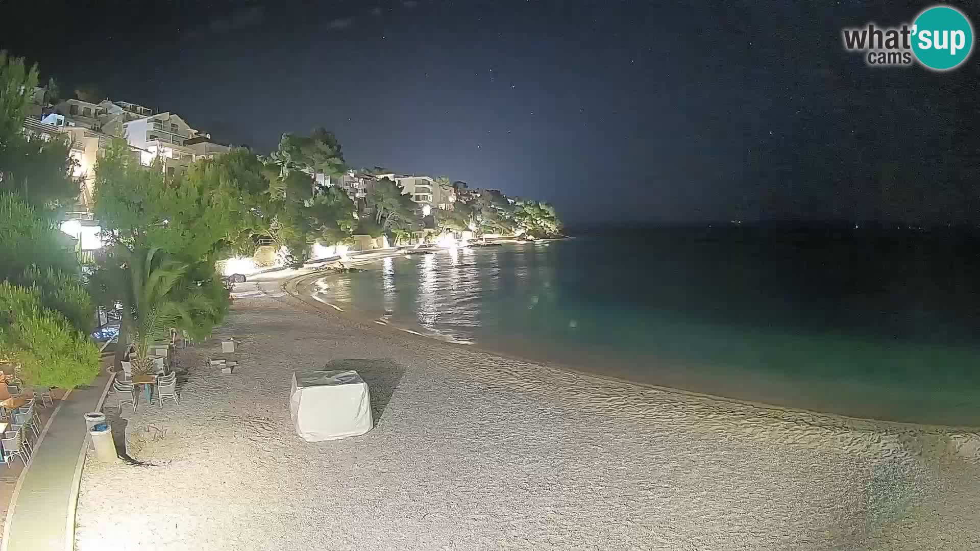 Webcam Spiaggia Lučica Brela – Vista live sulla costa adriatica