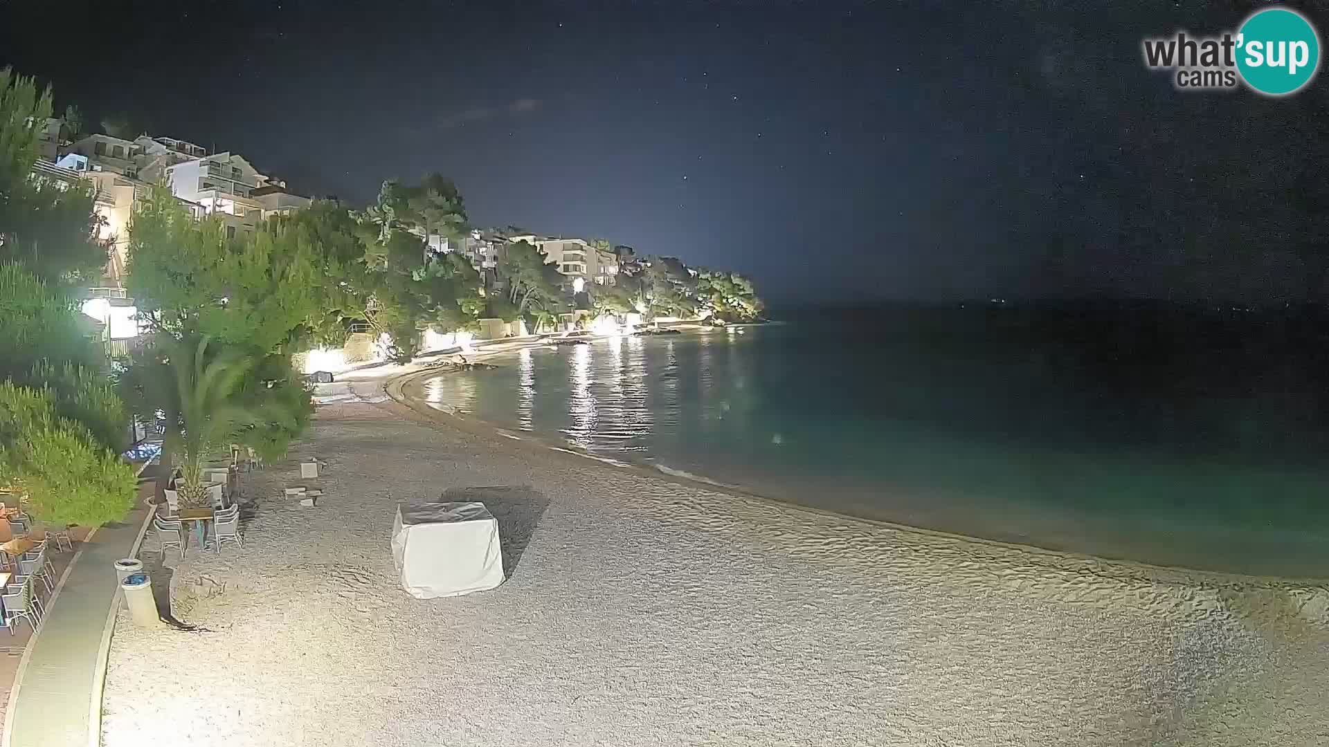 Webcam Plage Lučica Brela – Vue en direct sur la côte adriatique